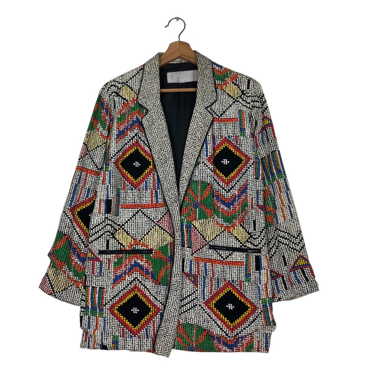 Japanese Brand 🔥Vintage Pleated Design Jacket Platinum Usa Mix Colour Size US M / EU 48-50 / 2 - 1 Thumbnail