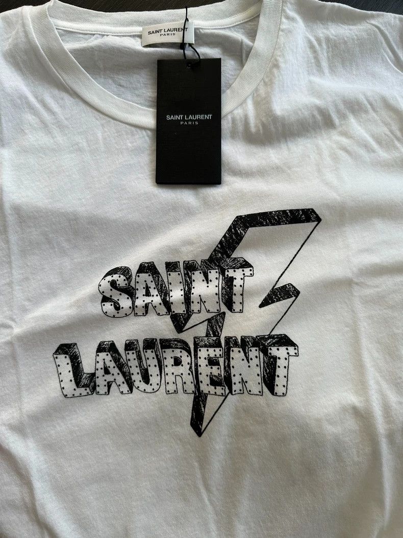 Saint Laurent Paris saint laurent parisWhite Lightning Short Sleeves 2503-Nexta Size US S / EU 44-46 / 1 - 2 Thumbnail