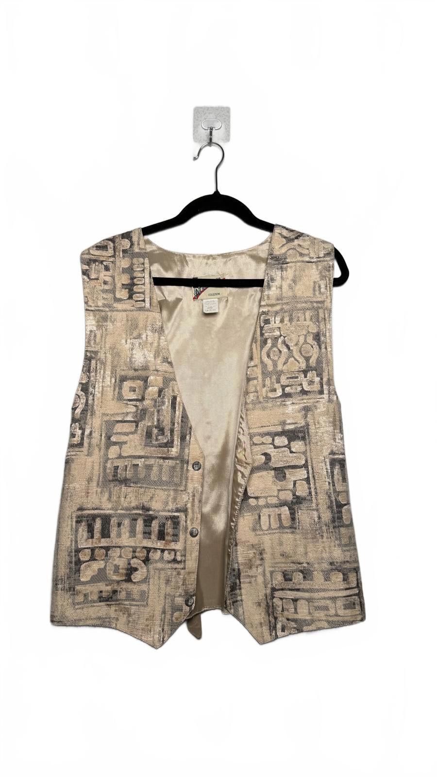 Other Vintage 90s Men's Party Patterned Button-Up Vest Size ONE SIZE - 3 Thumbnail