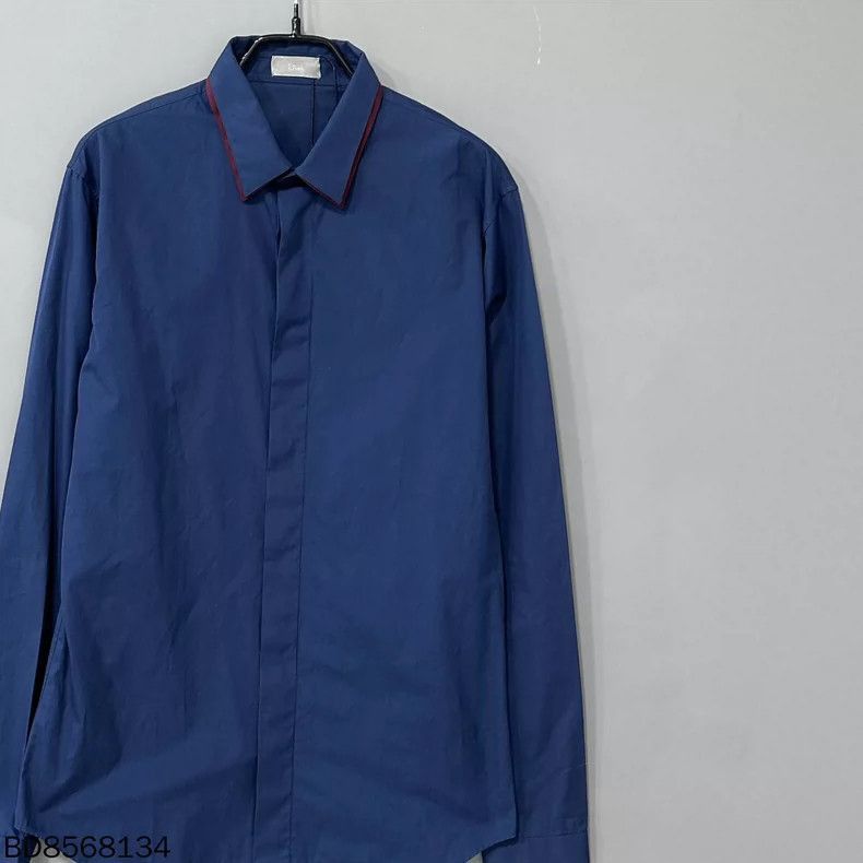 Dior Solid Color Long Sleeve Shirt Dior-2506 Size US M / EU 48-50 / 2 - 2 Thumbnail