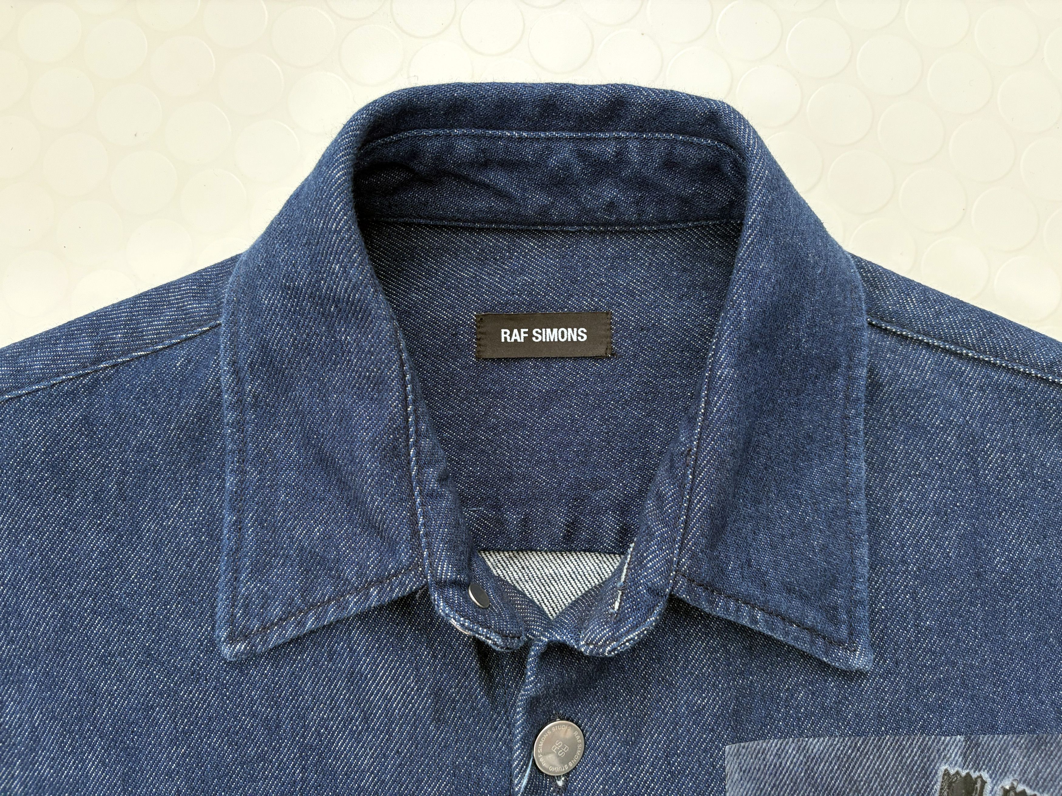 Raf Simons SS19 'Big Fit Shirt With Zipper' Blue Denim Size US M / EU 48-50 / 2 - 6 Thumbnail