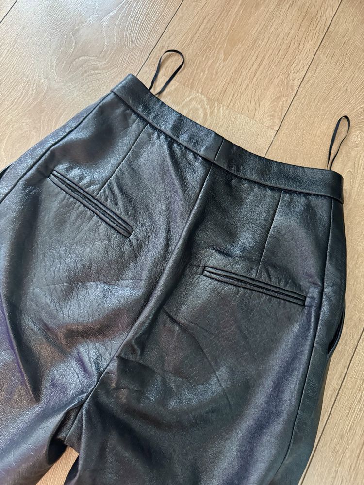 Saint Laurent Paris Saint Laurent Leather High Rise Pants sz. 38F Size 26" / US 2 / IT 38 - 6 Thumbnail