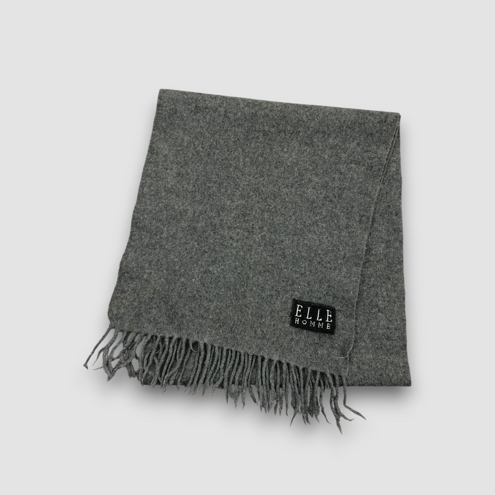 Vintage Vintage Elle Homme Scarf Muffler Wool Fringe Winter Scarves Size ONE SIZE - 2 Thumbnail