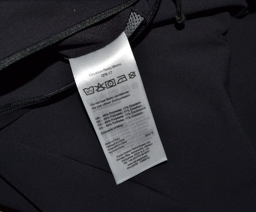 Rab Rab Elevation Pants Black Walking Hiking Trousers Leggins Size 34" / US 12 / IT 48 - 8 Thumbnail