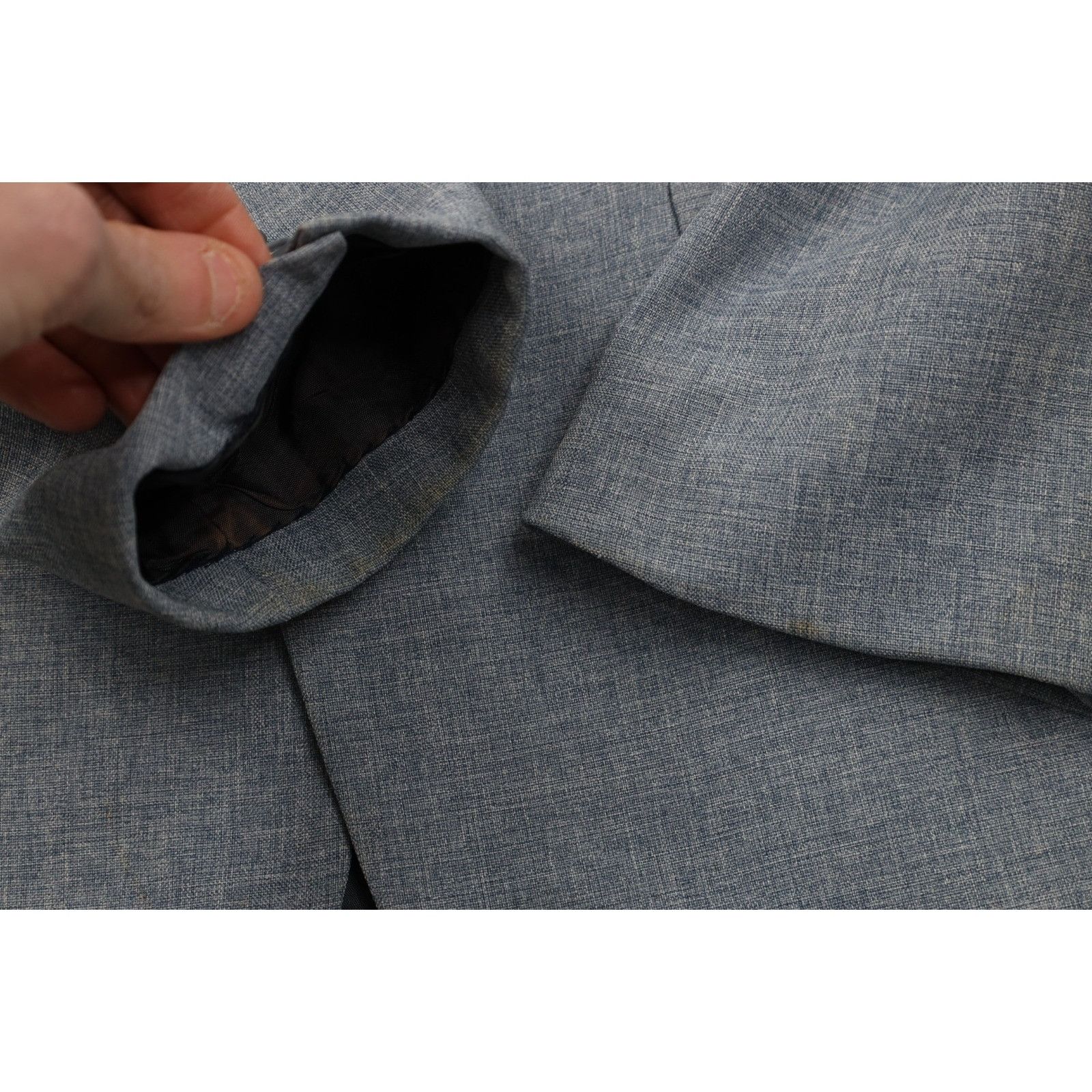 Vintage Vintage 70s Streetwear 2 Piece Chambray Knit Suit Size 44S - 7 Thumbnail