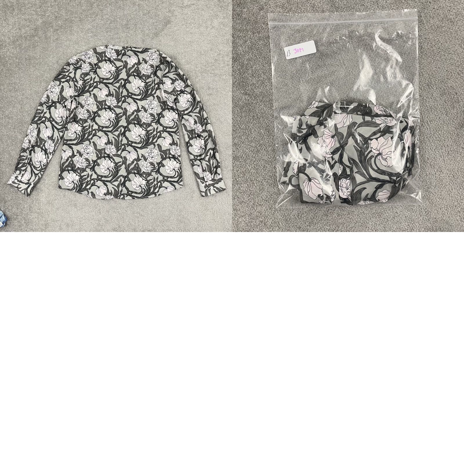Banana Republic Banana Republic Blouse Womens Small Gray Floral Sheer Pleated Front V-Neck Boho Shirt Ladies Small Gray Floral Bohemian Casual Size S / US 4 / IT 40 - 8 Thumbnail