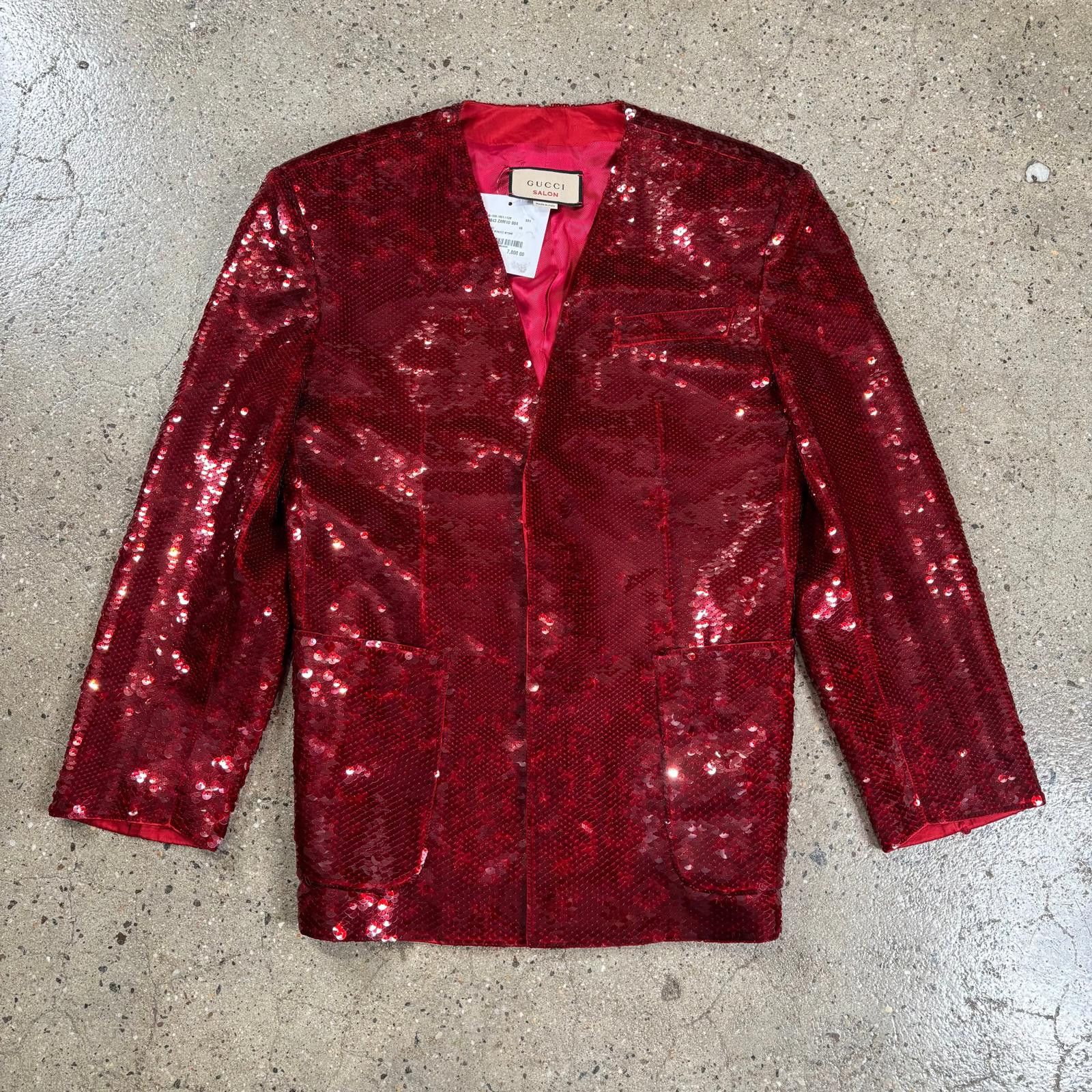 Gucci Gucci Salon Sequin Blazer Jacket Size US M / EU 48-50 / 2 - 1 Thumbnail
