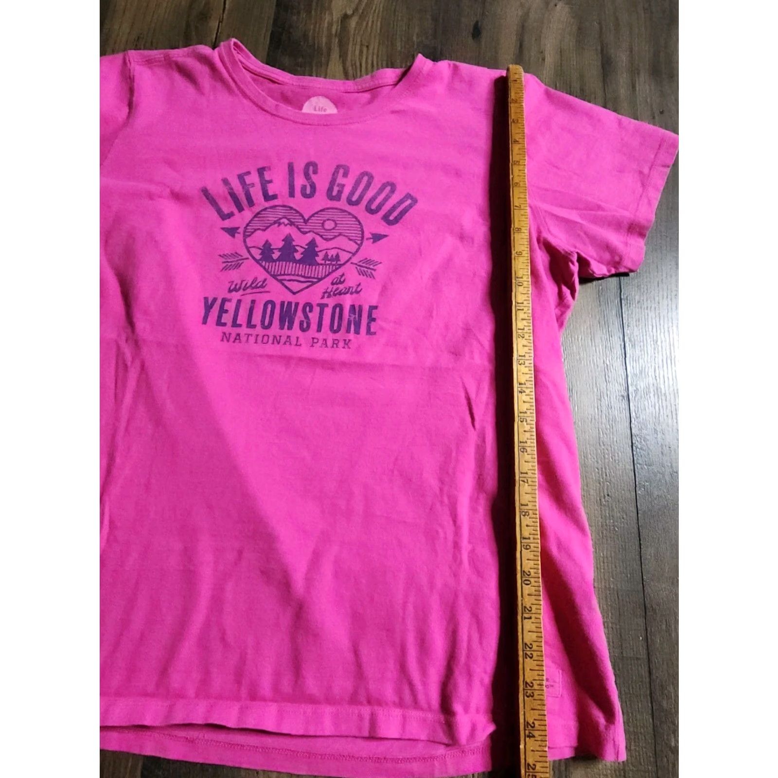 Life is Good Life is Good Womens T Shirt XL Yellowstone National Park Travel Wild At Heart Size XL / US 12-14 / IT 48-50 - 2 Thumbnail