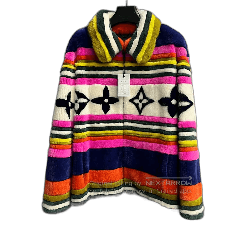 Louis Vuitton louis vuitton's latest multicolor patchwork striped jacket. Size US XL / EU 56 / 4 - 1 Thumbnail