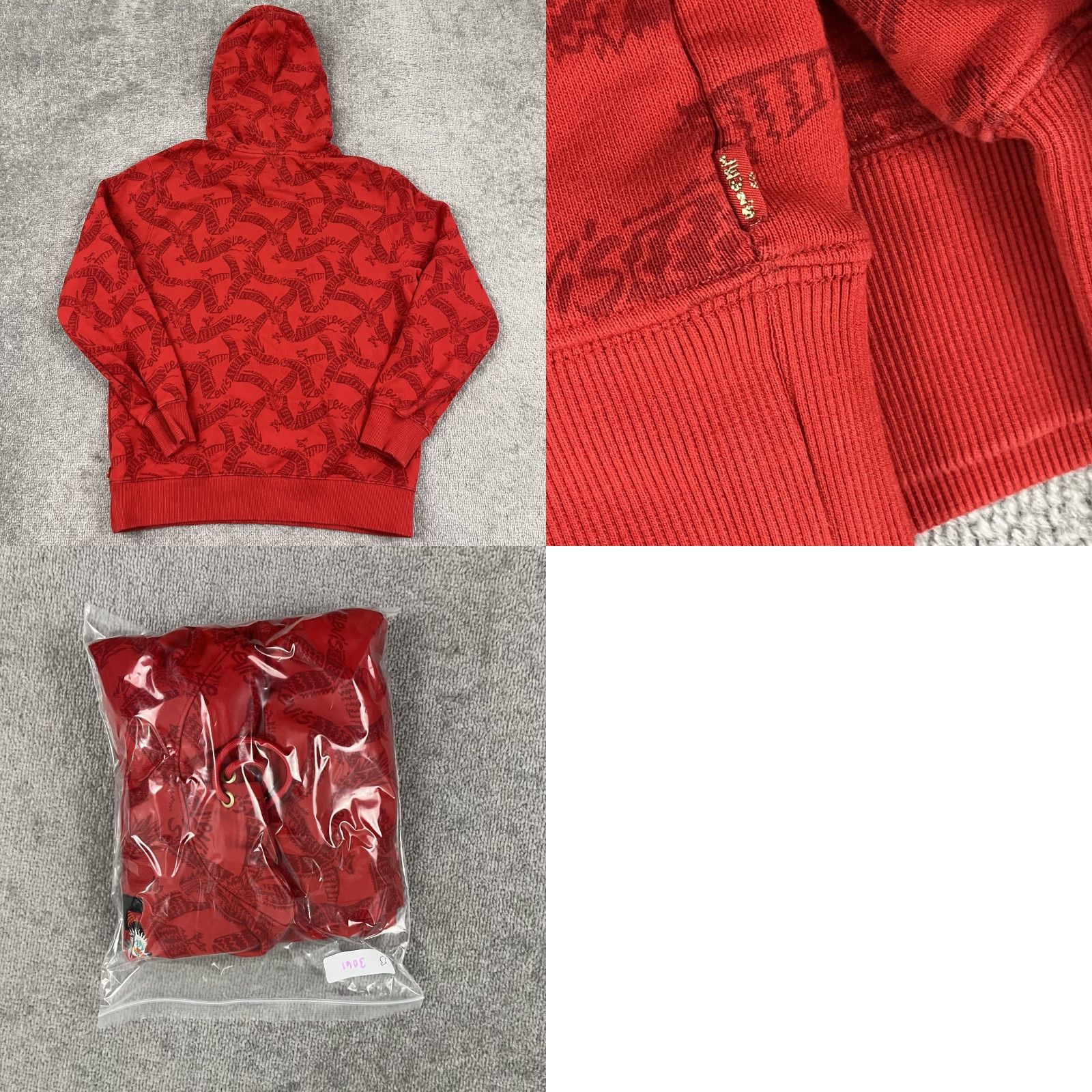 Levi's VINTAGE Levi's Hoodie Shirt Mens Medium Red Dragon Embroidered AOP Lunar 90s Style Men's Hoodie Size US M / EU 48-50 / 2 - 8 Thumbnail