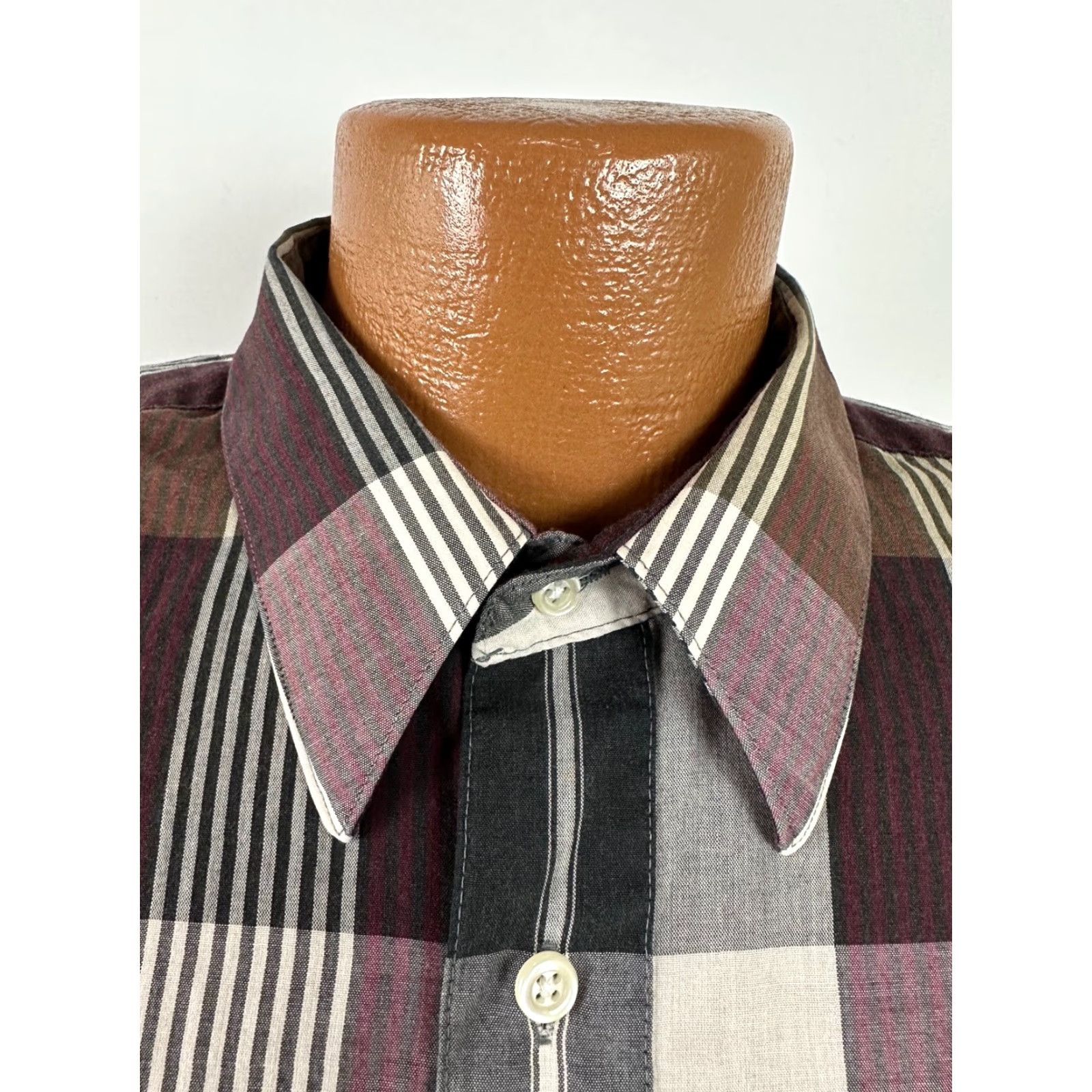 Pierre Cardin VINTAGE Pierre Cardin Shirt Men XL Check 80s Casual Hipster Preppy Lightweight Cotton Poly Blend Long Sleeve Button-Up Gray Collared 80s Theme Size US XL / EU 56 / 4 - 5 Thumbnail