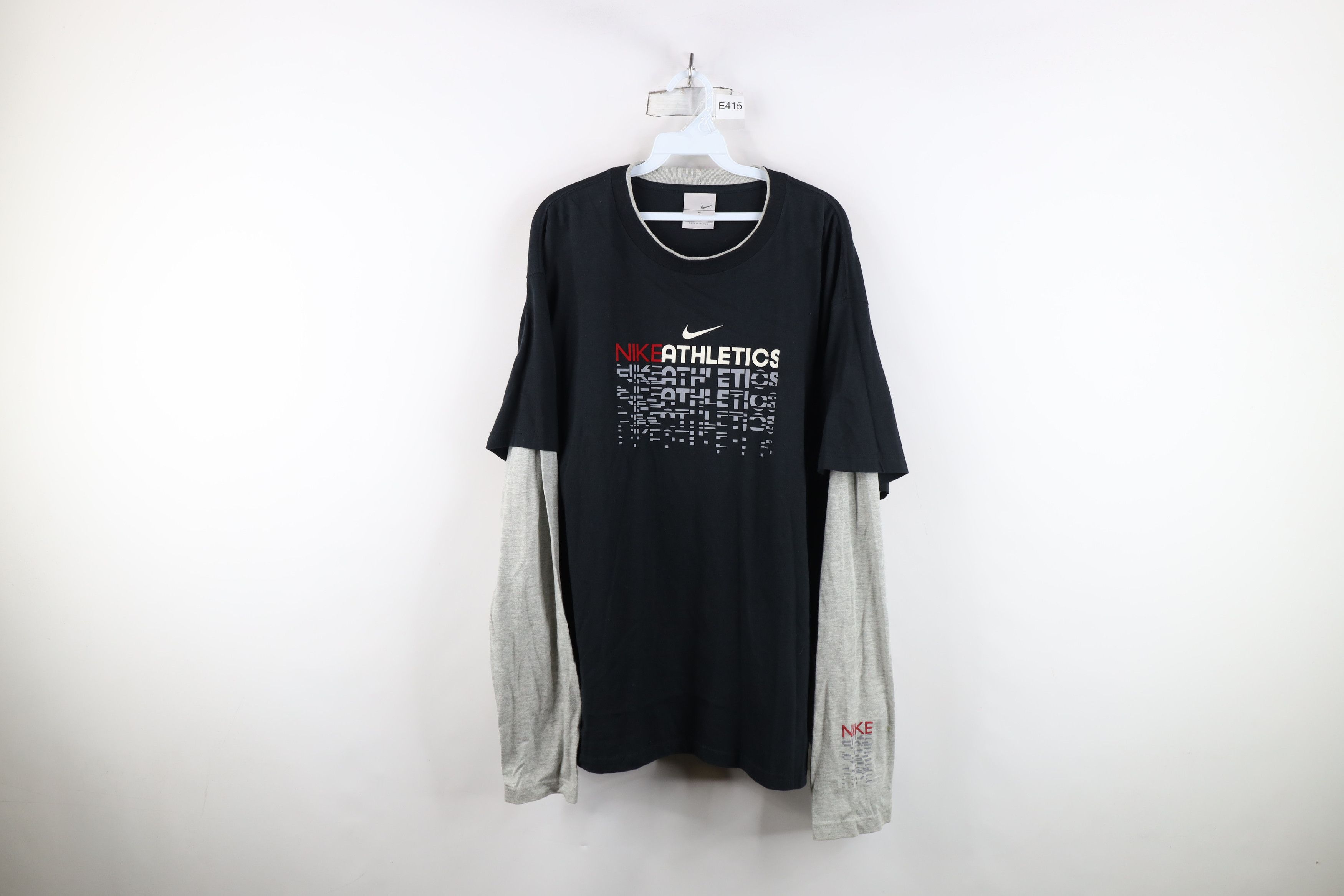 Nike Vintage 90s Y2K Nike Swoosh Layered Long Sleeve T-Shirt Size US XL / EU 56 / 4 - 1 Thumbnail