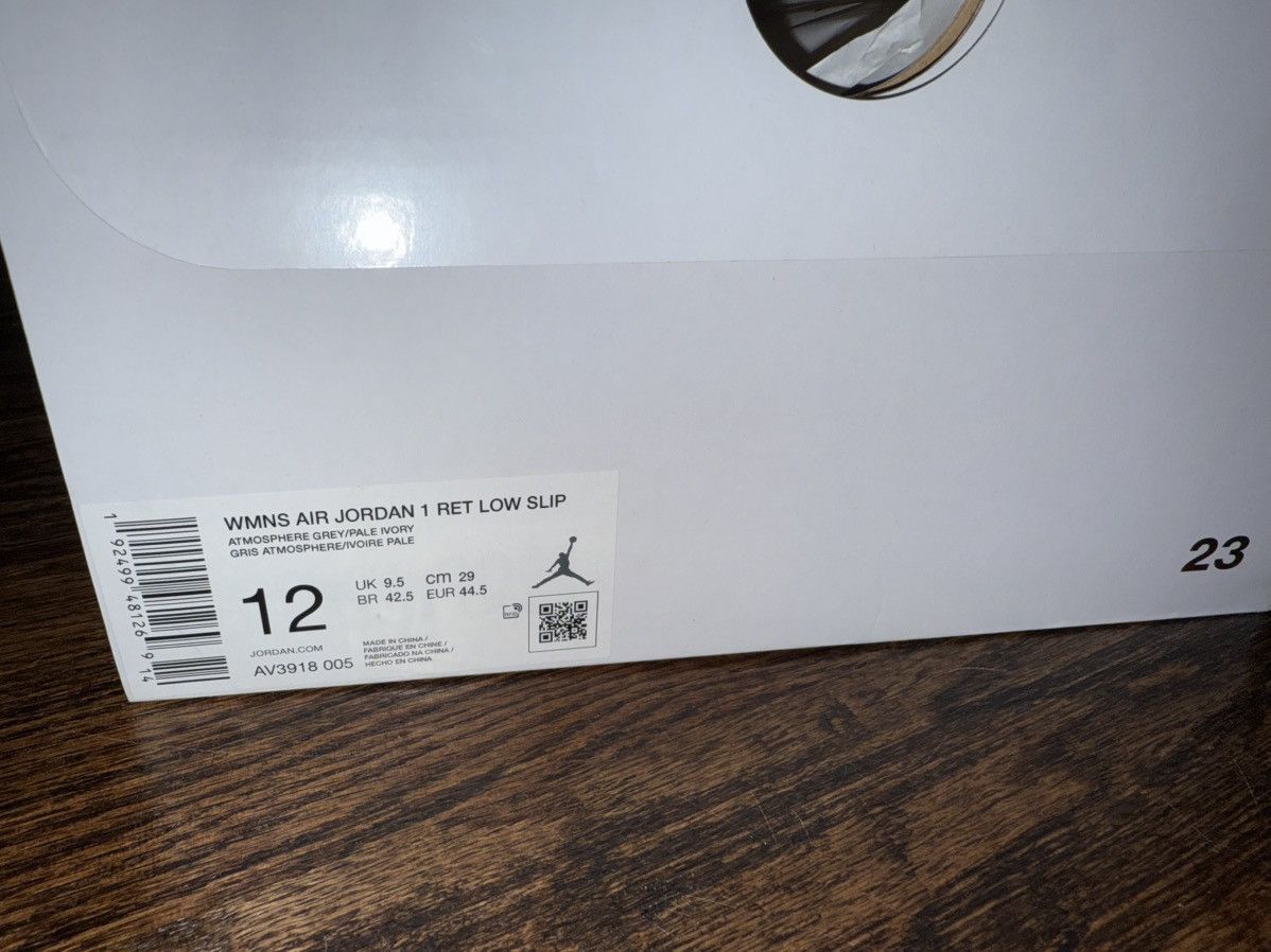 Kith × Nike Air Jordan 1 Low Slip Atmosphere Grey AV3918-005 Men’s 10.5 Size US 10.5 / EU 43-44 - 9 Thumbnail