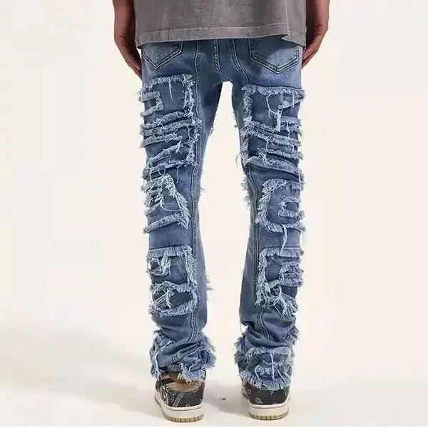 Japanese Brand Blue Color Hip Hop Loose Denim Trousers Vibe Style Size US 32 / EU 48 - 2 Thumbnail