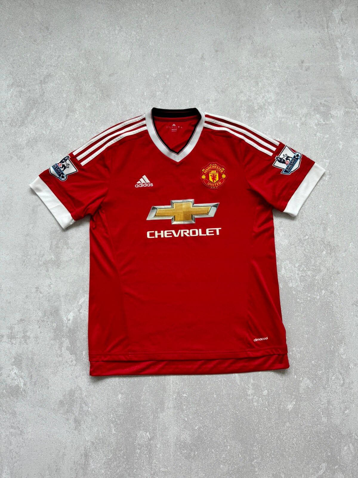 Pre-owned Adidas X Manchester United Adidas Manchester United Soccer Jersey 2015/2016 Football In Red