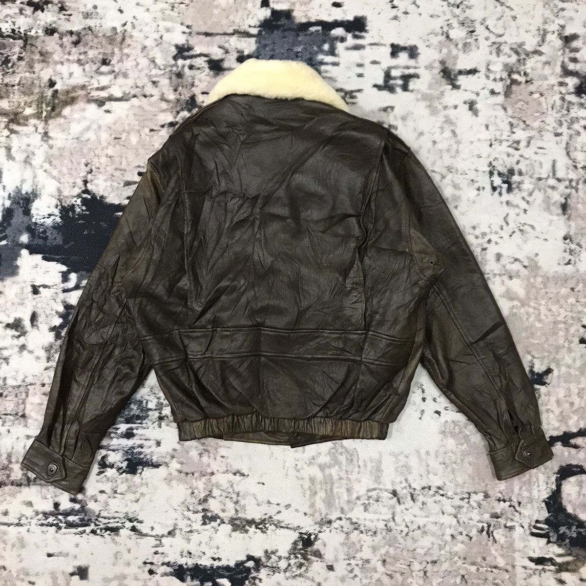 Vintage Vintage U.s Armed Force Aviator Leather Jacket Sherpa Size US S / EU 44-46 / 1 - 12 Thumbnail