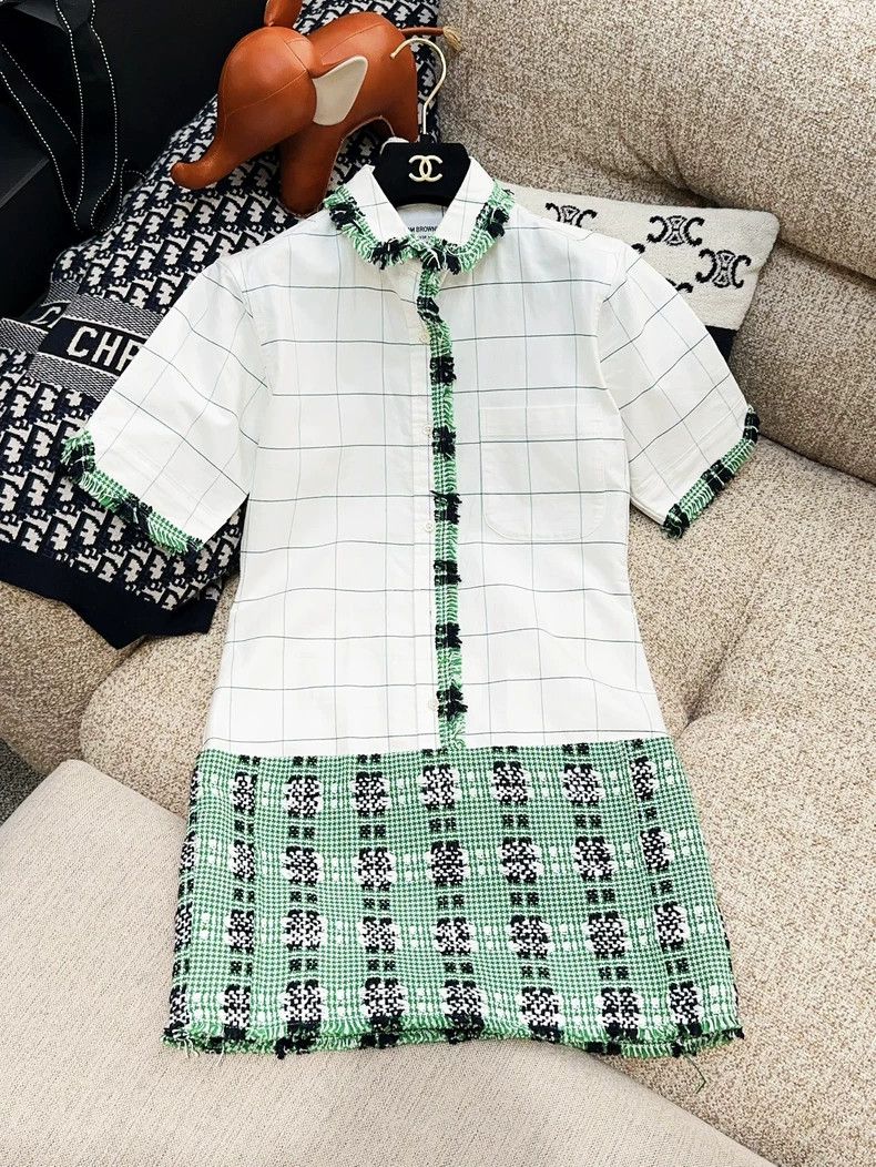 Thom Browne Thom Browne Green knit short sleeve dress Size S / US 4 / IT 40 - 1 Thumbnail