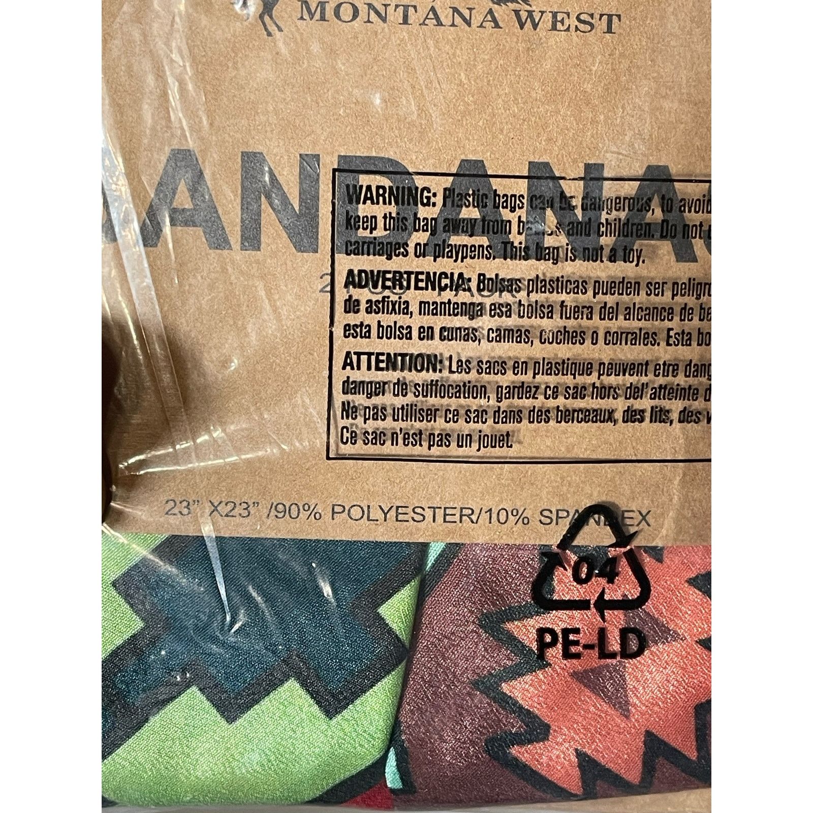 Unknown London Montana West Bandana Set Western Print Size 23x23 2PCS NWT Size ONE SIZE - 4 Thumbnail