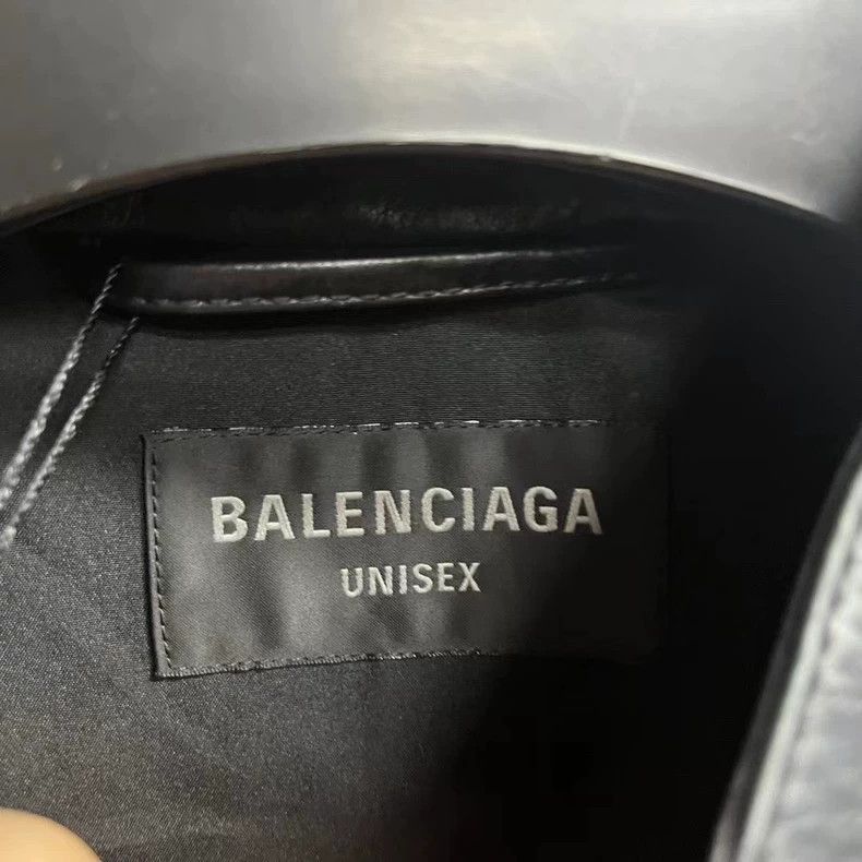 Balenciaga balenciaga black solid color bright face stand-up collar zi Size US XS / EU 42 / 0 - 4 Thumbnail