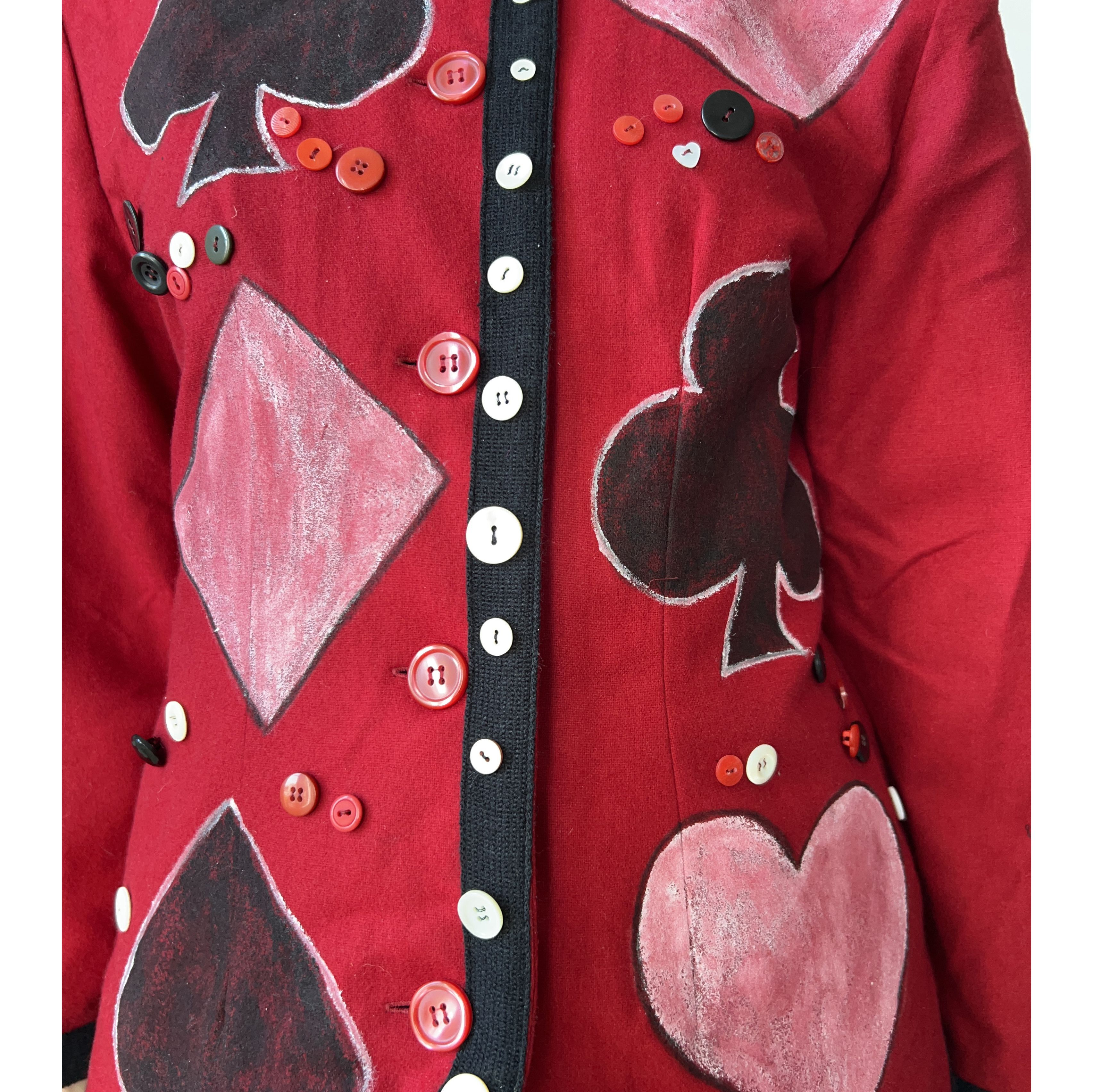 Custommade OOAK Hand Painted Playing Cards Blazer Size L / US 10 / IT 46 - 8 Thumbnail