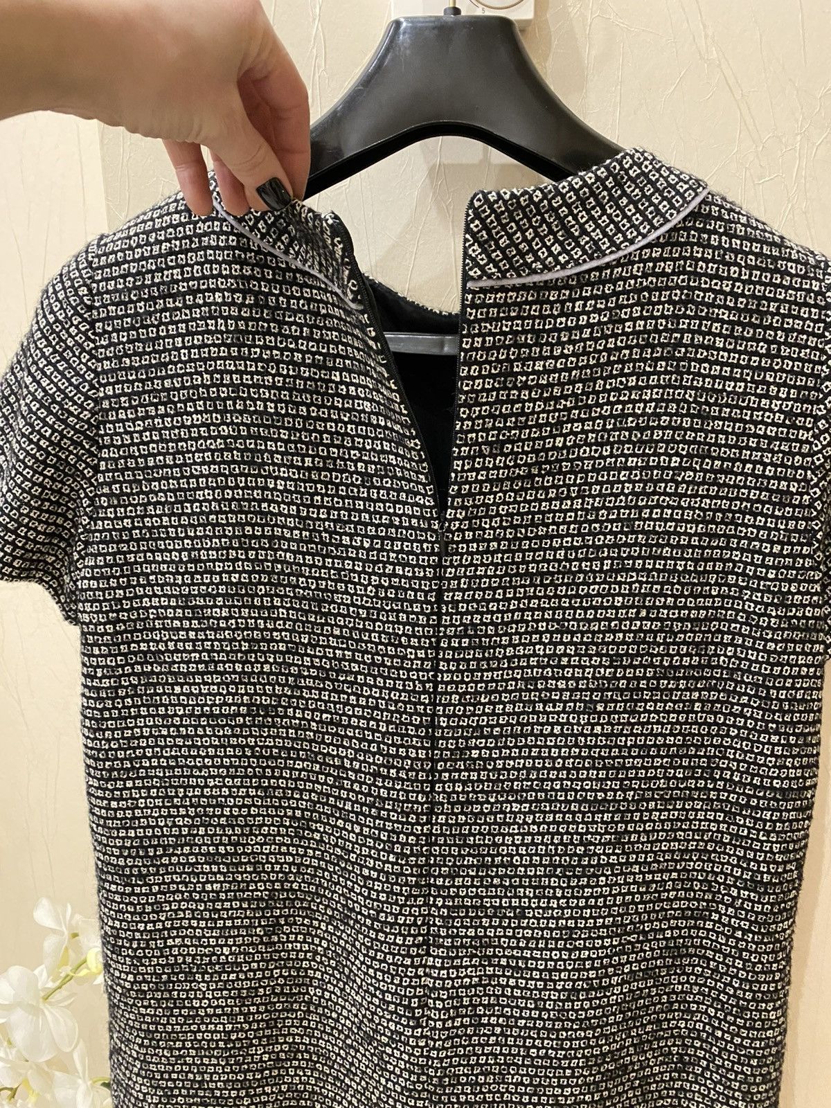 Other Chic Black and White Textured Dress Size S / US 4 / IT 40 - 6 Thumbnail