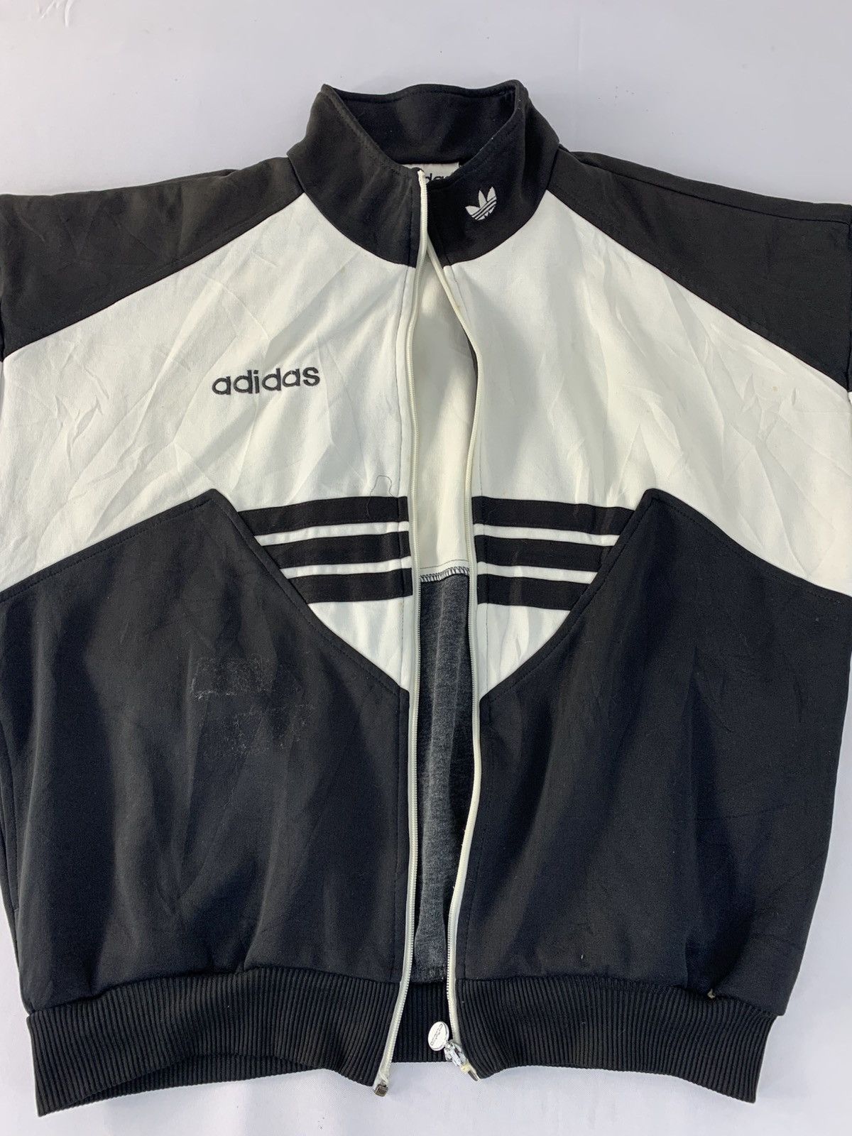 Adidas × Vintage 90s Adidas Trifoil Tricot Track Jacket Full Zip Colour Block Size US M / EU 48-50 / 2 - 3 Thumbnail
