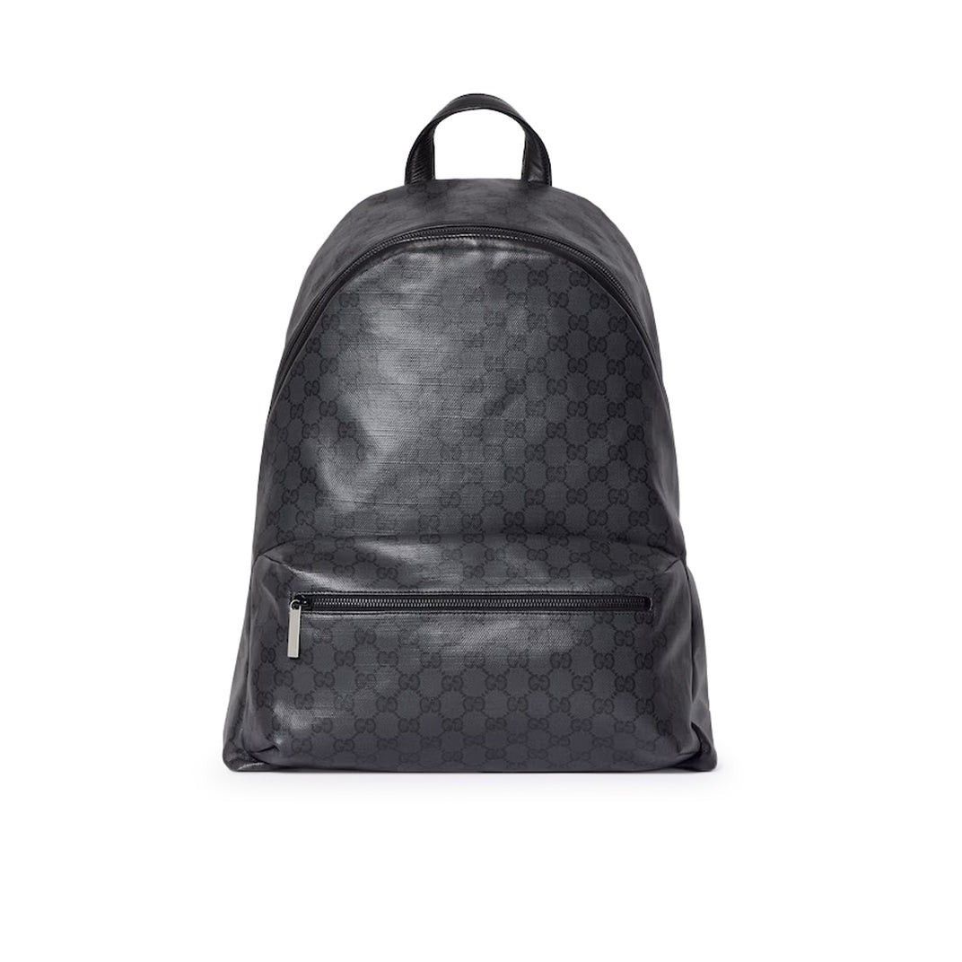 Gucci GUCCI Essence Classic Medium $2400 Black GG Canvas Backpack Size ONE SIZE - 1 Thumbnail