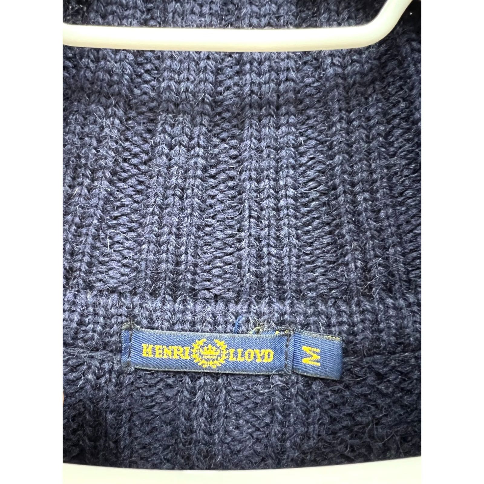 Henri Lloyd VINTAGE Henri Lloyd Wool Knitted Cardigan Sweater M Blue Mens Regular Size M Cardigan Wool Knitted Vintage Men Size US M / EU 48-50 / 2 - 5 Thumbnail