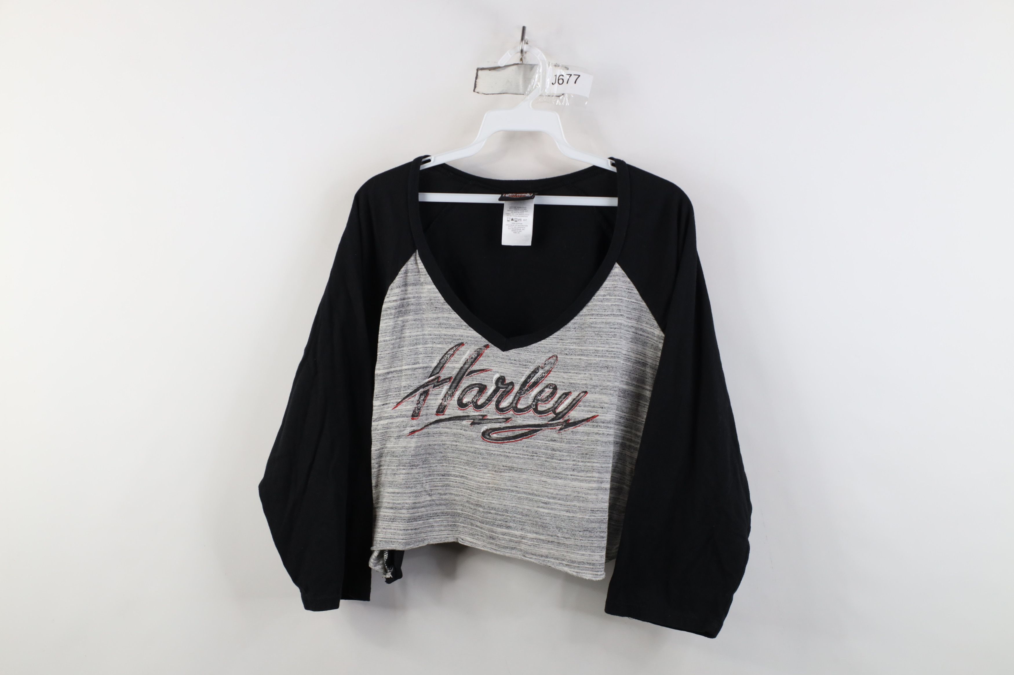 Harley Davidson Vintage Y2K Babydoll Harley Davidson Long Sleeve T-Shirt Size XXL / US 16-18 / IT 52-54 - 1 Thumbnail