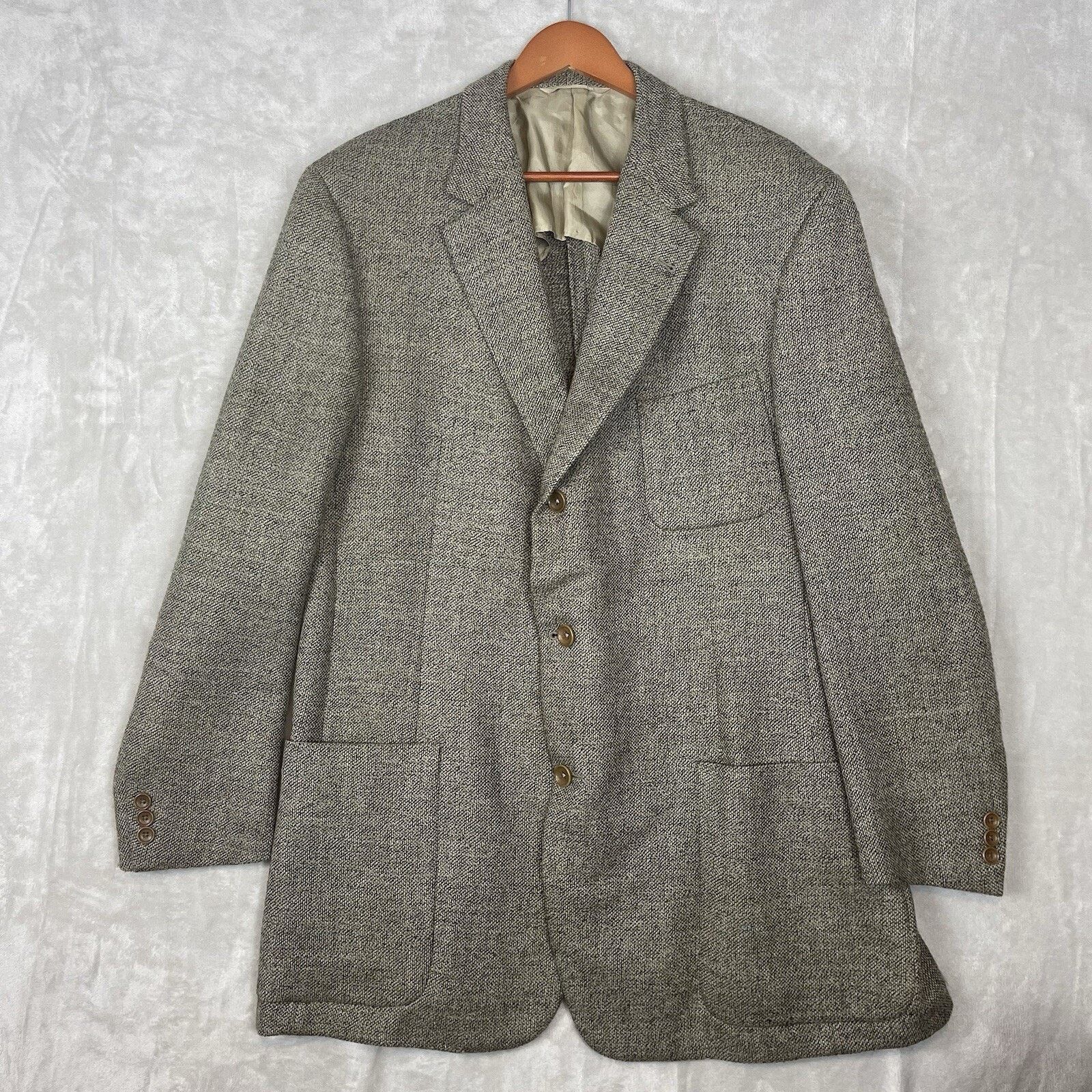 Hickey Freeman Hickey Freeman Design 100% Wool Blazer USA Made 46" Long Size 46L - 1 Thumbnail