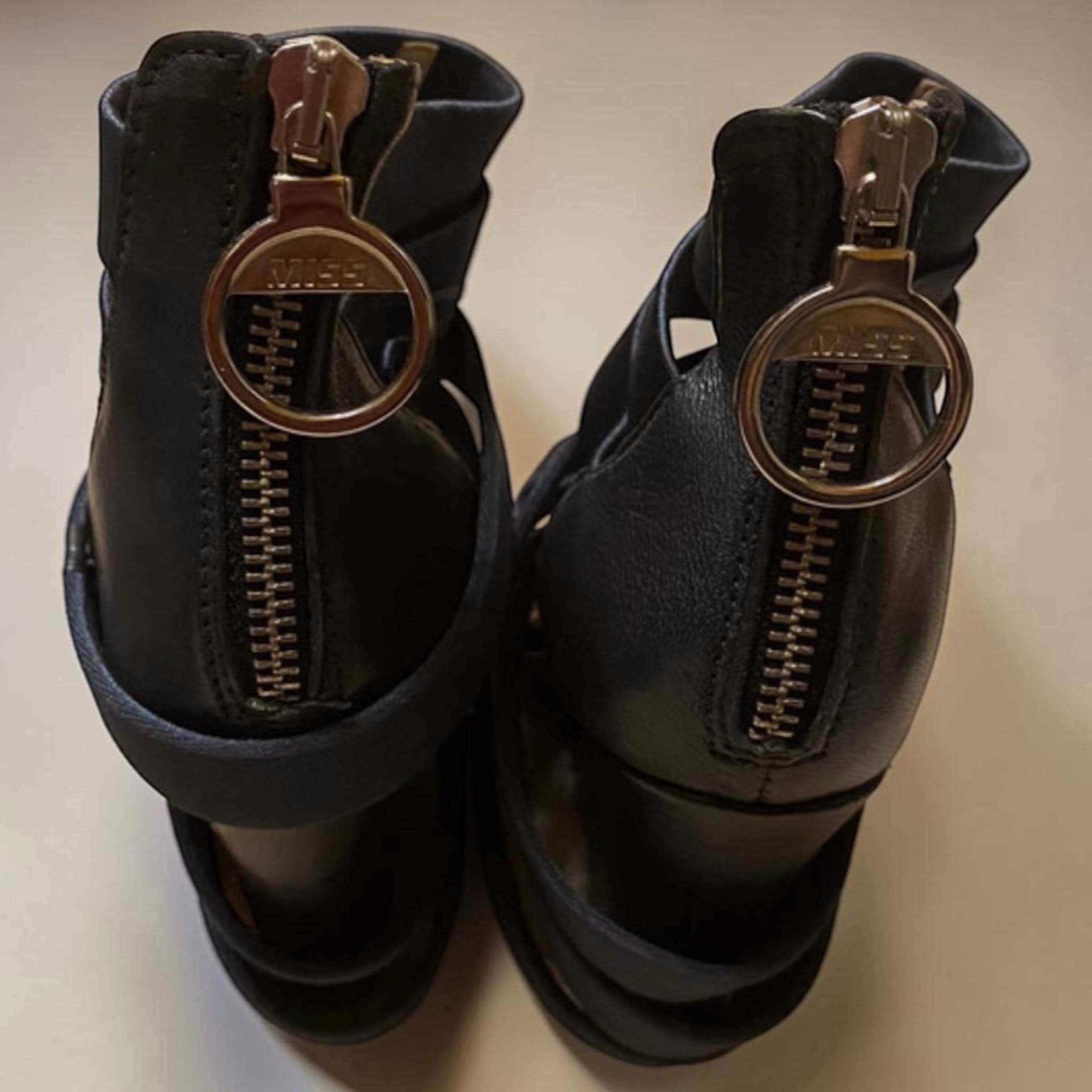 Miss Sixty The Miss Sixty Wedge Heel Leather Shoes Size US 5.5 / IT 35.5 - 4 Thumbnail