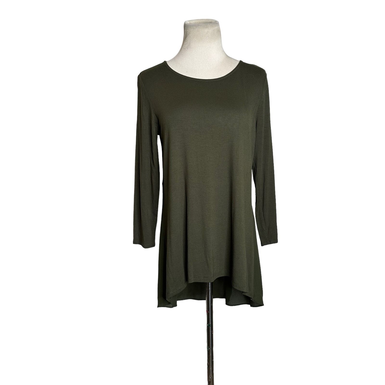 Alfani Alfani military green 3/4 sleeves hi low blouse size small Size S / US 4 / IT 40 - 7 Thumbnail