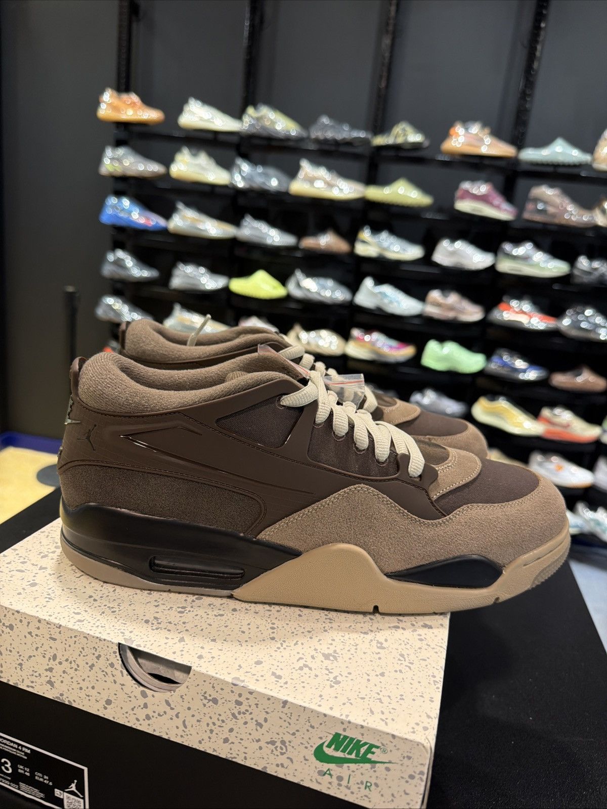 Jordan Brand Air Jordan 4 RM 'Ironstone' Travis Brown Sneakers, Size 13 Size US 13 / EU 46 - 8 Thumbnail
