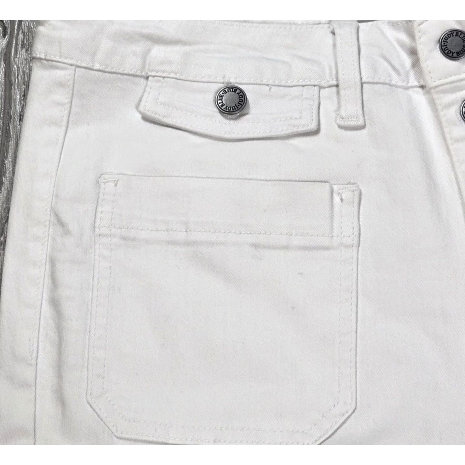 Vintage Judy Blue White High Waist Flare Button Fly Jeans Womens 33x33 Size 36" / US 14 / IT 50 - 5 Thumbnail