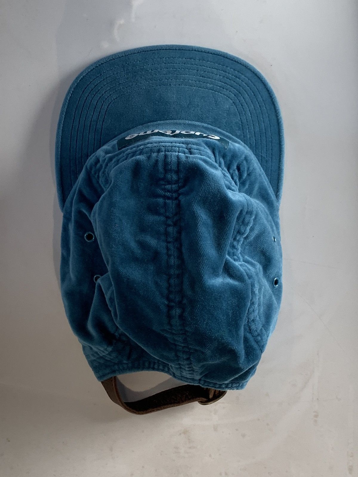Supreme Supreme Velvet Camp Cap—Cyan Size ONE SIZE - 4 Thumbnail