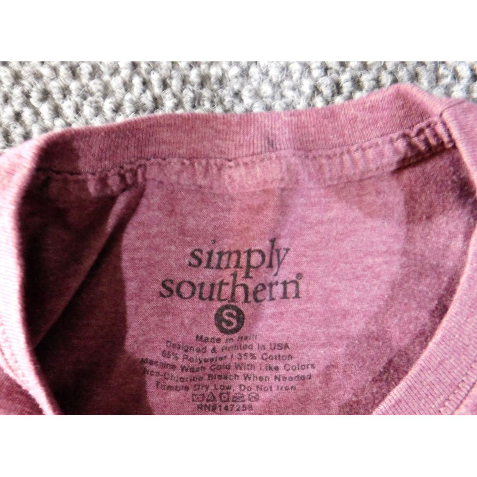 Vintage Simply Southern Shirt Men Small Purple Beach Sea Shells Graphic Tee Size US S / EU 44-46 / 1 - 5 Thumbnail