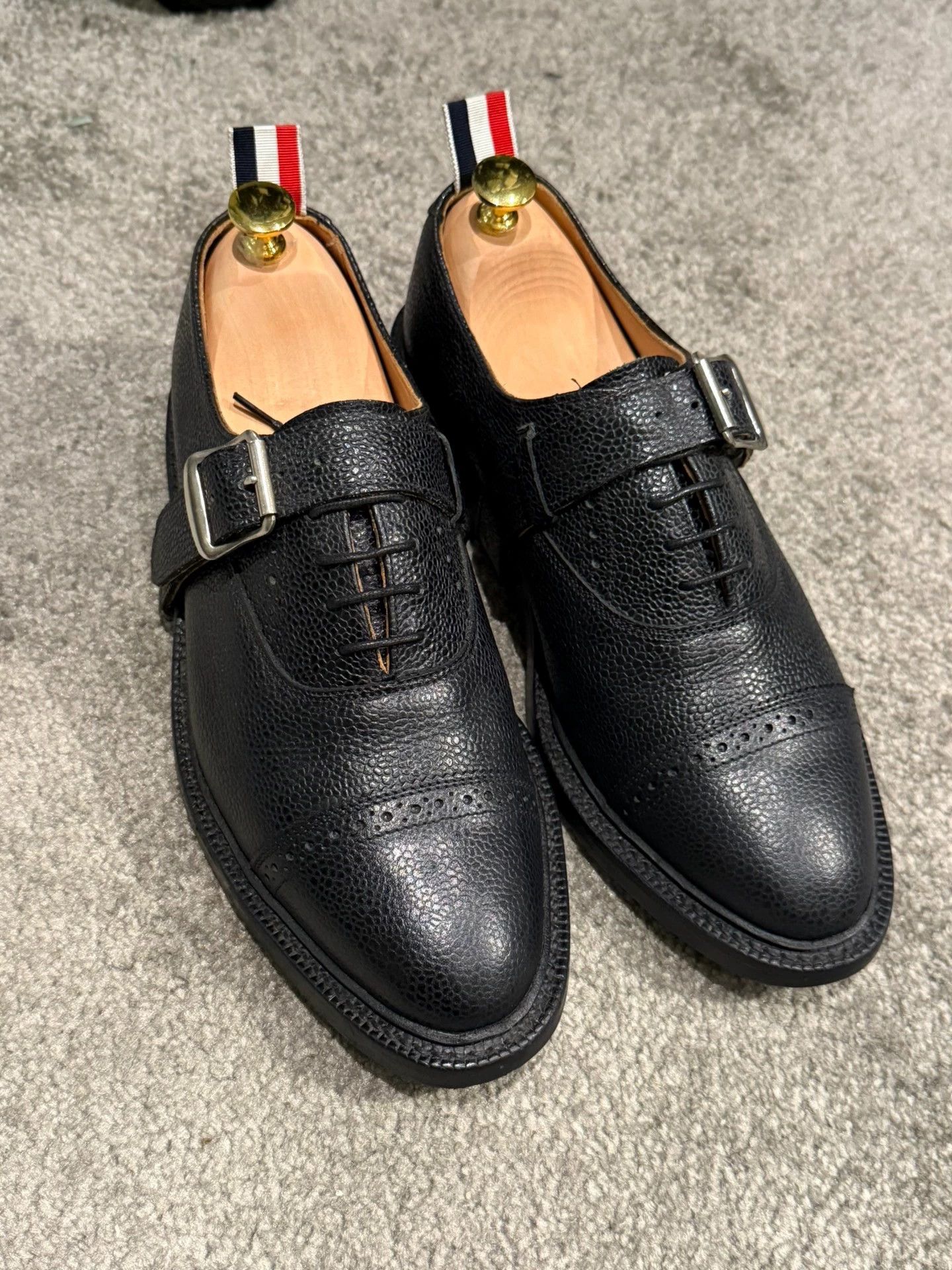 Thom Browne Thom Browne Black Strap Derby Shoes US8 (Nike42) Size US 8 / EU 41 - 7 Thumbnail