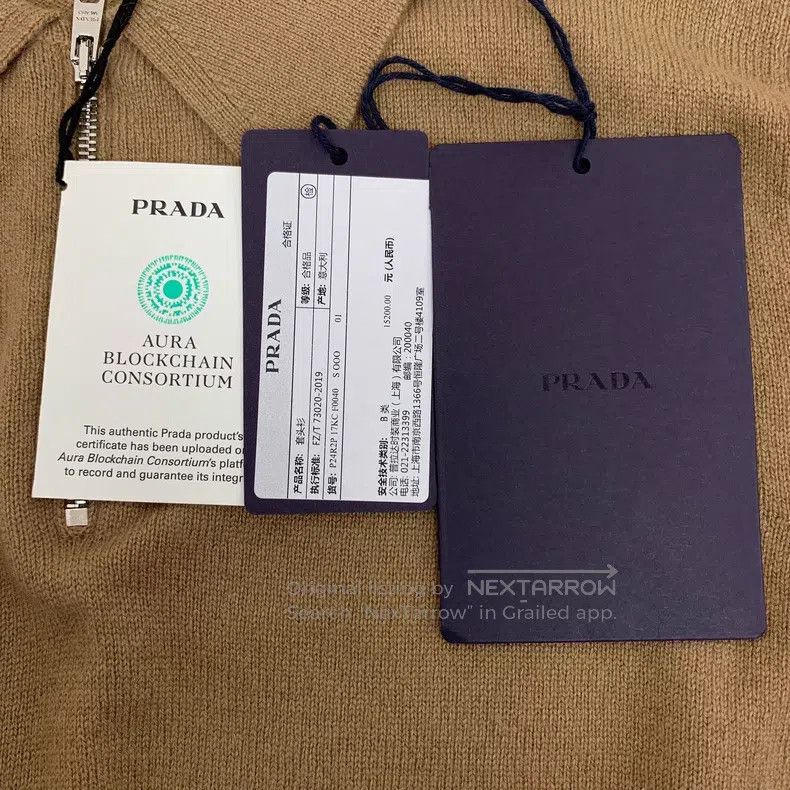 Prada Prada 25 brown cashmere lapel zipper long-sleeved knitwear Size XS / US 0-2 / IT 36-38 - 7 Thumbnail