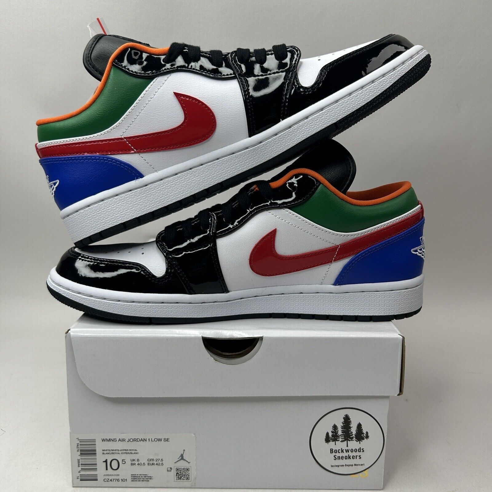 Nike Nike Shoes Air Jordan 1 Low SE “Black Toe Multi-Color” 2023 Size US 10.5 / IT 40.5 - 3 Thumbnail