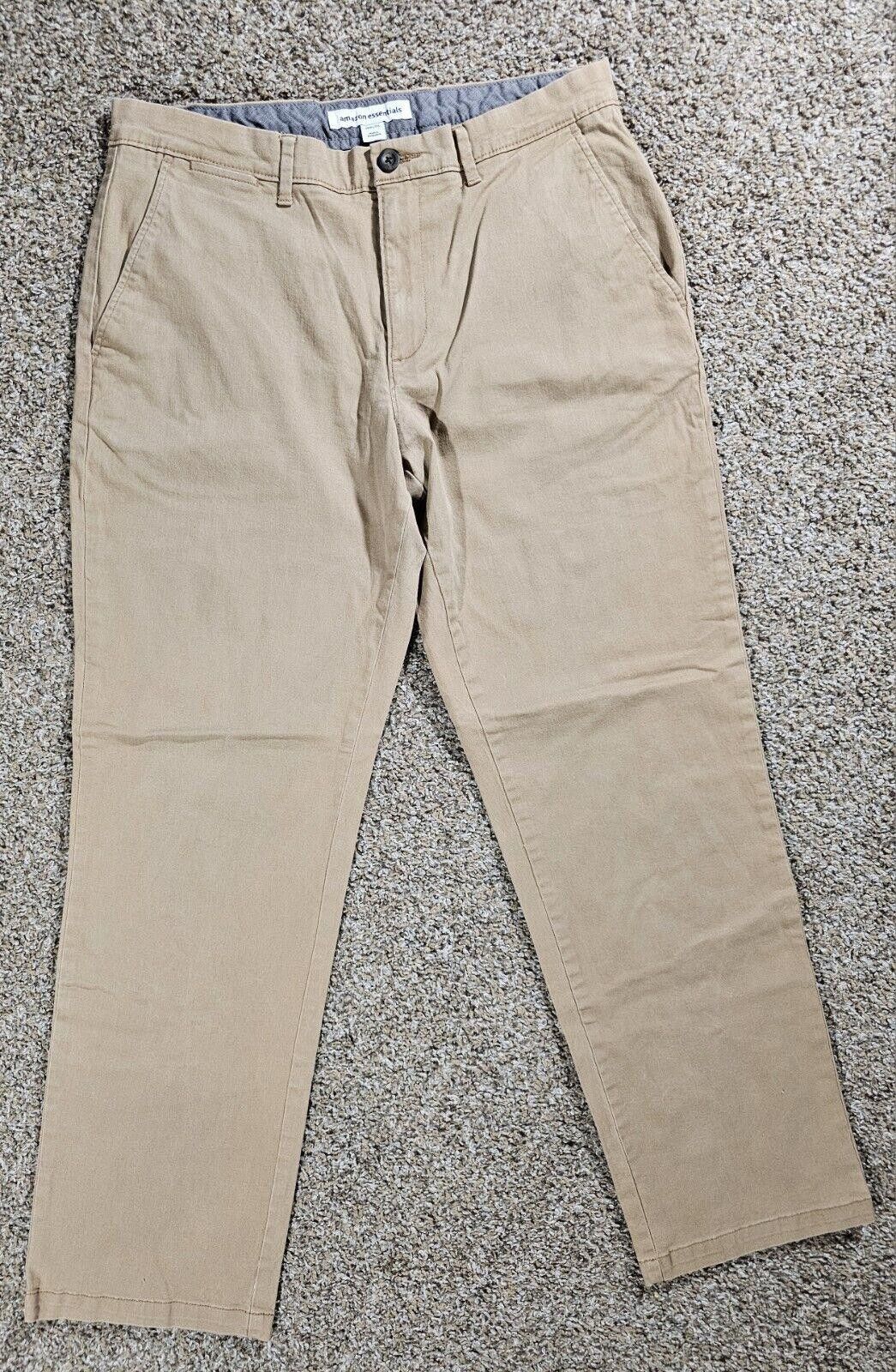 Other Amazon Essentials Mens Classic Fit Stretch Khaki Beige 34x32 Size US 34 / EU 50 - 1 Thumbnail