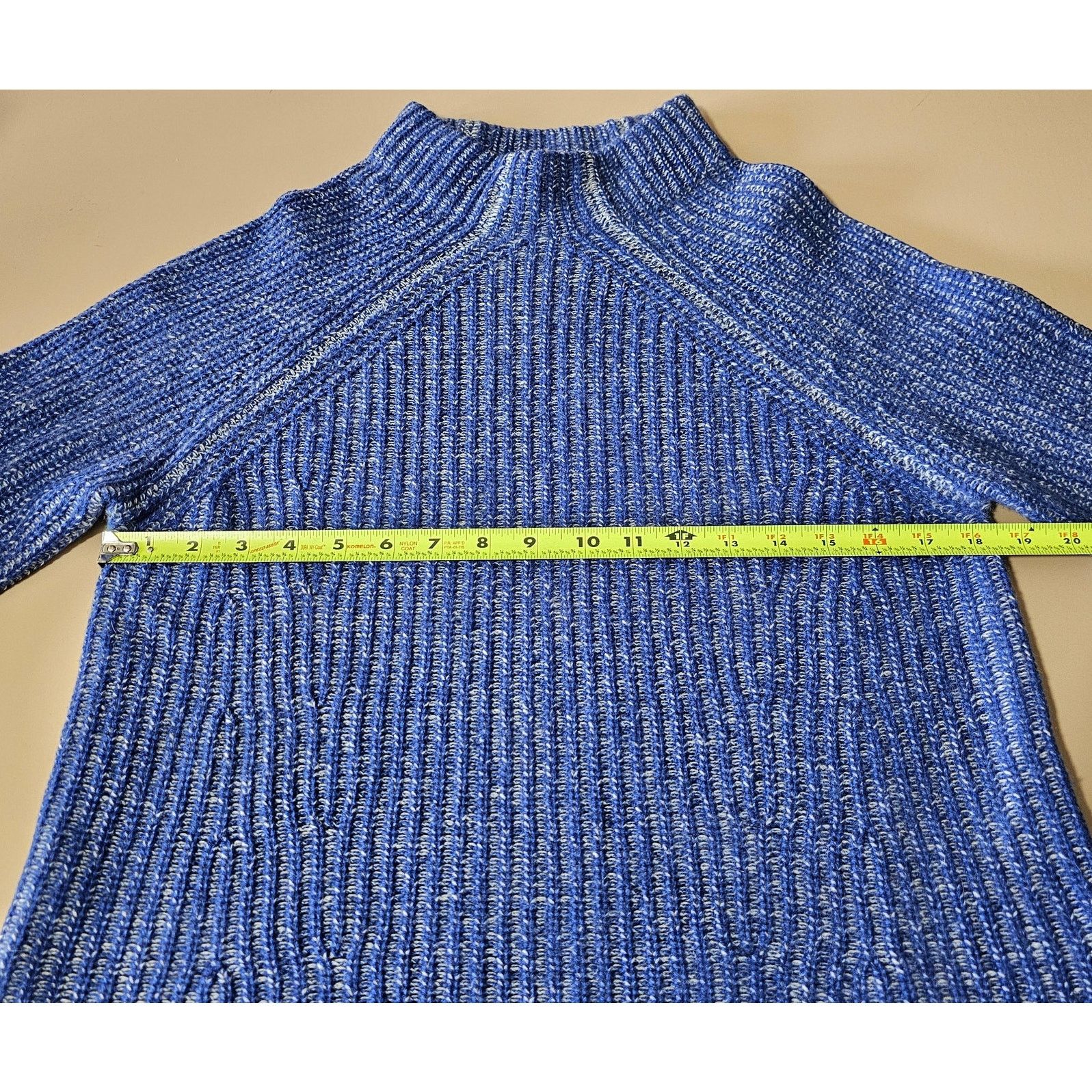 White + Warren EUC WHITE + WARREN Cashmere Blue/White Mock Neck Sweater XS Size XS / US 0-2 / IT 36-38 - 4 Thumbnail