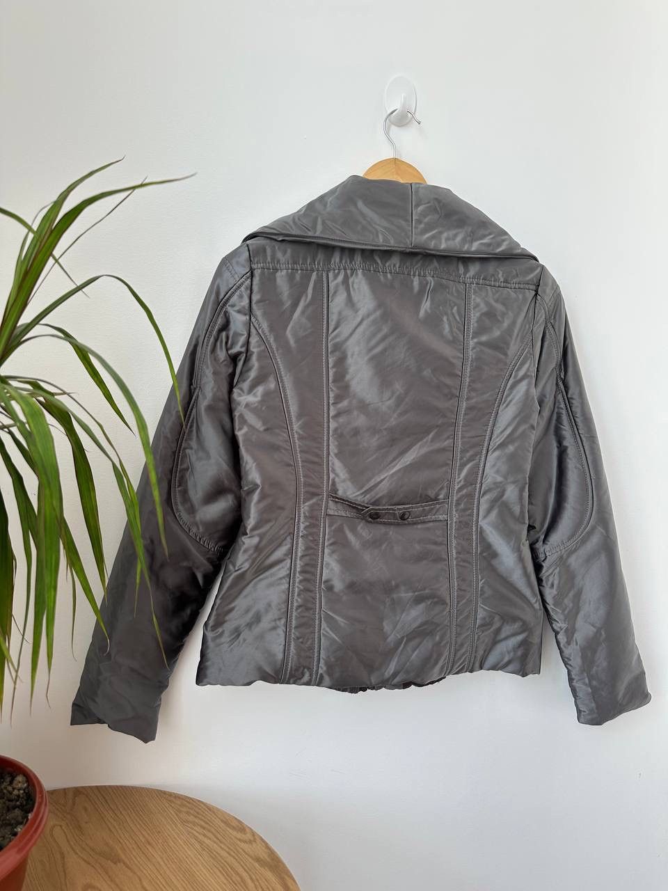 Sarah Pacini × Vintage Vintage Sarah Pacini Nylon Gray Womens Jacket Size S / US 4 / IT 40 - 9 Thumbnail