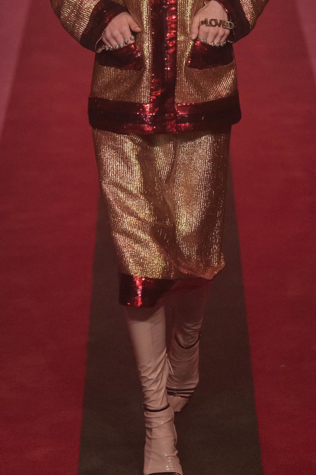 Gucci runway polyester skirt