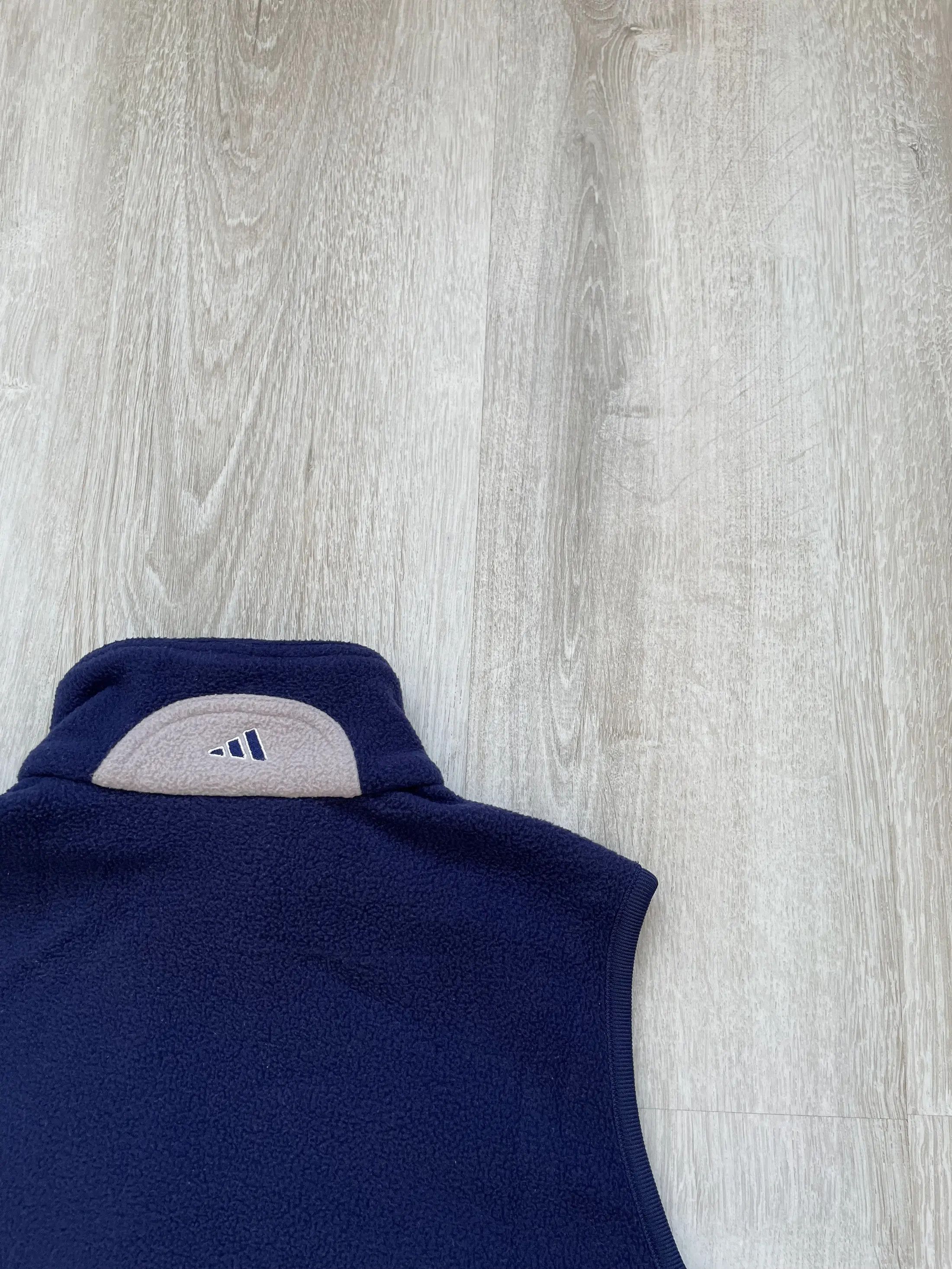 Adidas Vintage 90s Adidas Fleece Track Vest Size US S / EU 44-46 / 1 - 7 Thumbnail