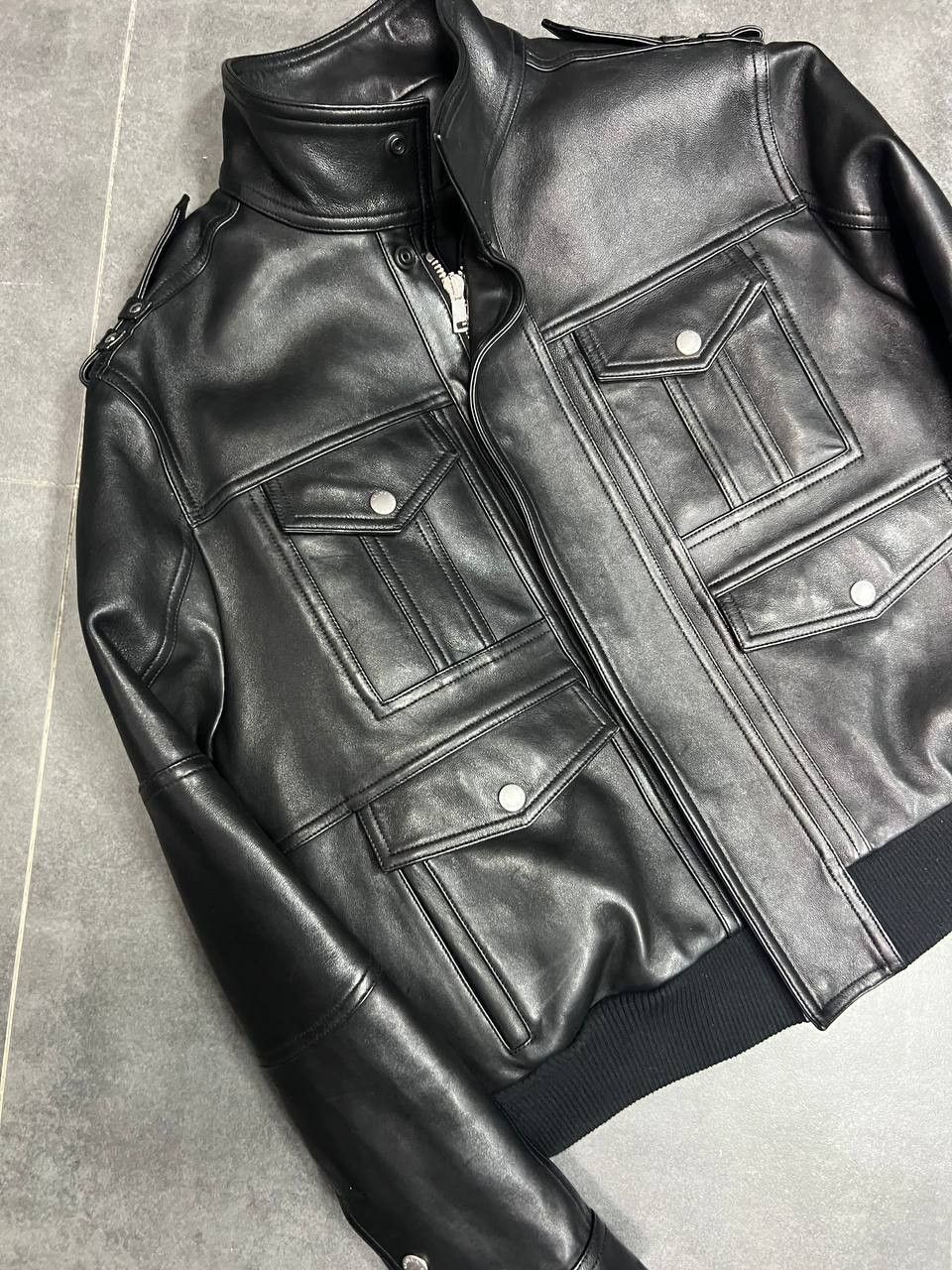 Balmain RRP 2875€ Balmain SS24 Iconic Leather Jacket in Black Size US L / EU 52-54 / 3 - 5 Thumbnail