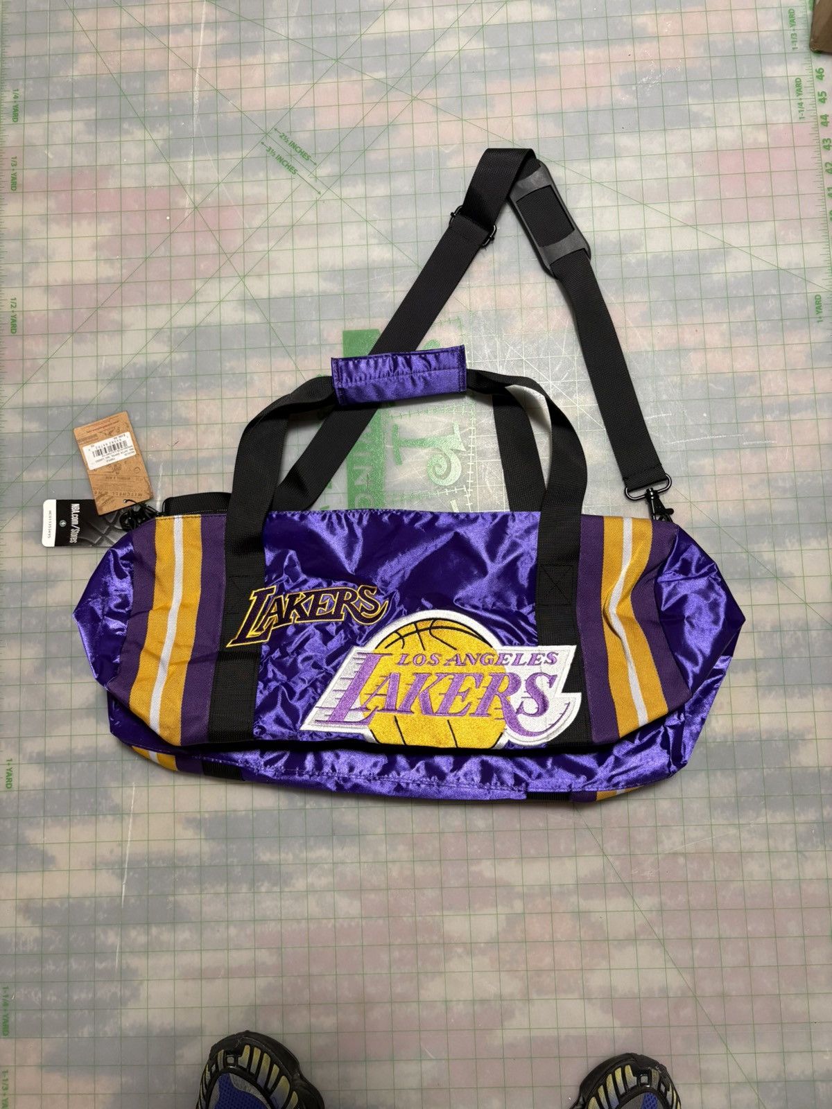 Mitchell & Ness Los Angeles Lakers Satin Duffel Bag By Mitchell & Ness Size 30 - 1 Thumbnail