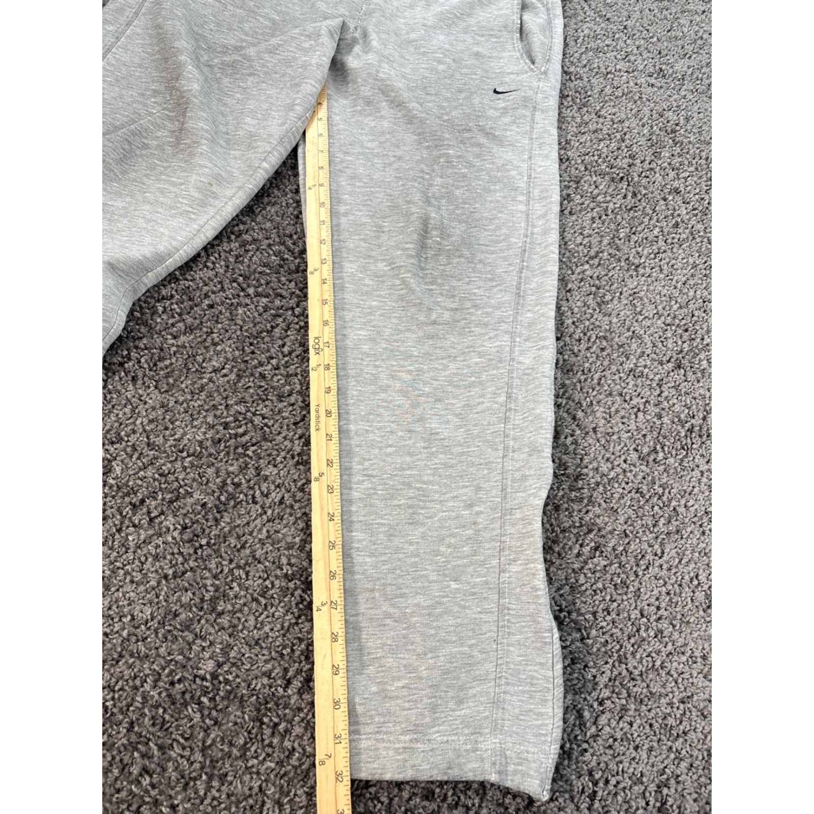 Nike VINTAGE Nike Sweat Pants Mens L Gray Embroidered Swoosh Baggy Distressed Y2K Size US 33 - 2 Thumbnail