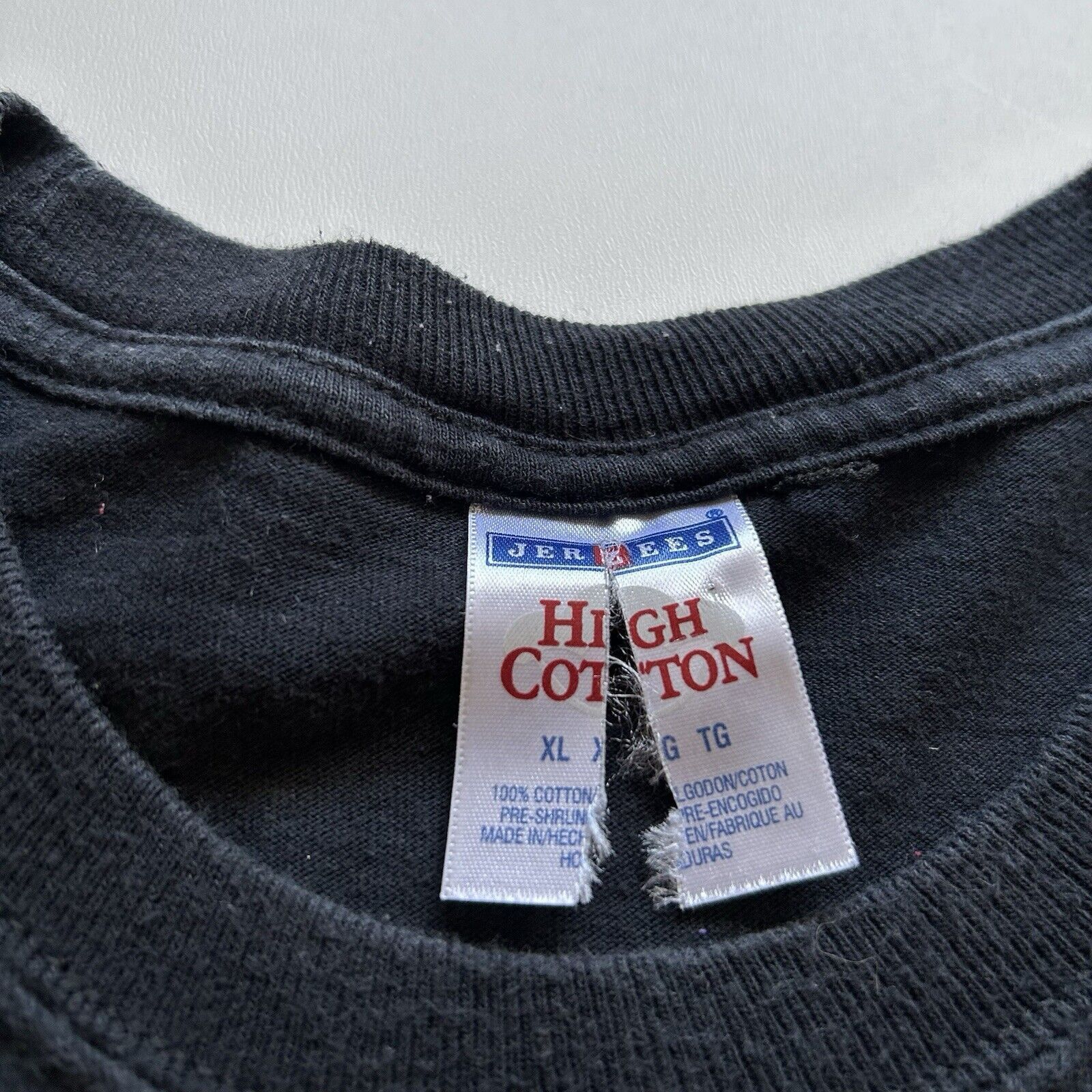 Jerzees Vintage Y2K Sun Faded Black Blank Basic T Shirt XL Cotton Size XL / US 12-14 / IT 48-50 - 3 Thumbnail