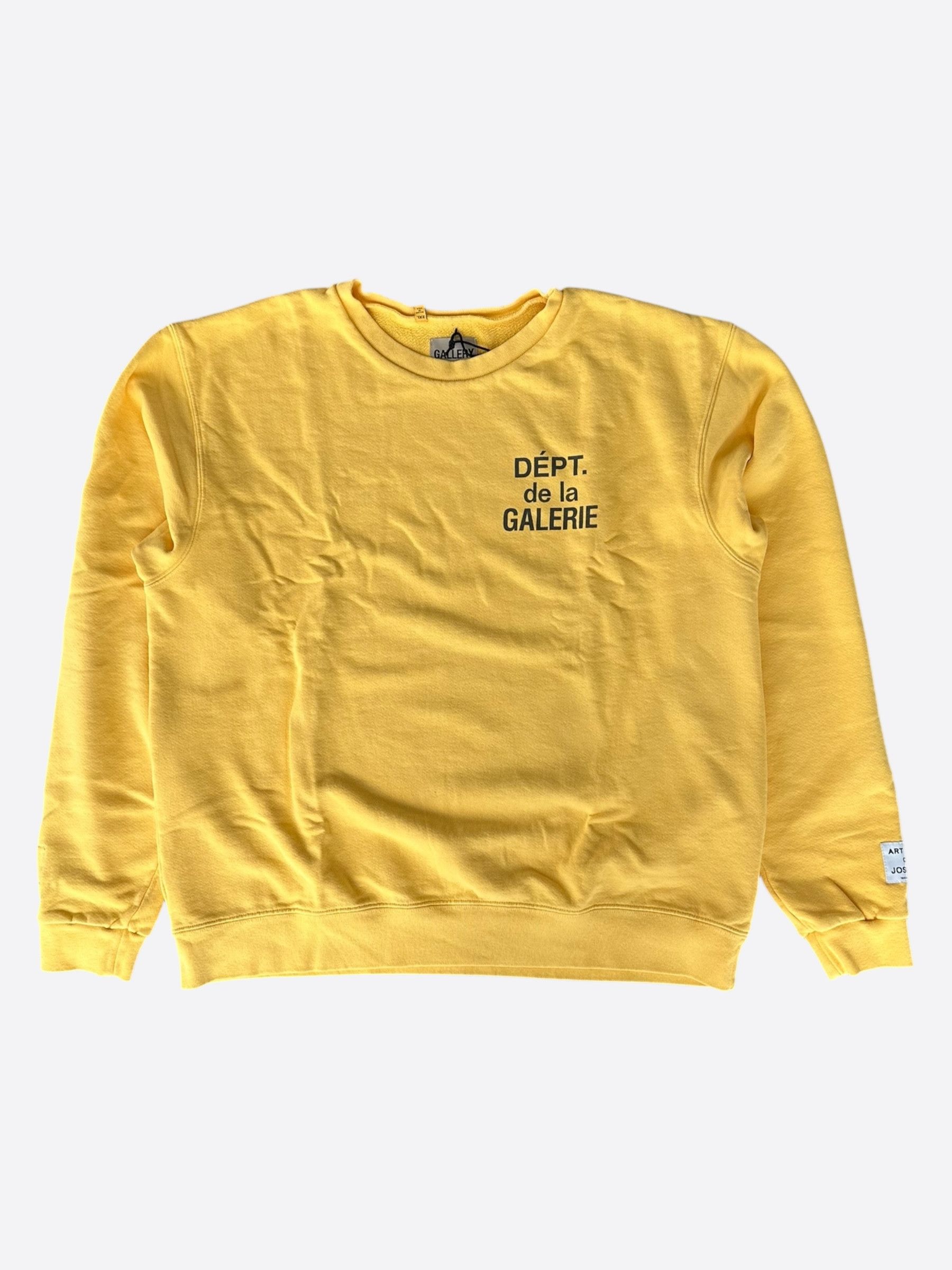 Gallery Dept Yellow & Black French Logo Sweater