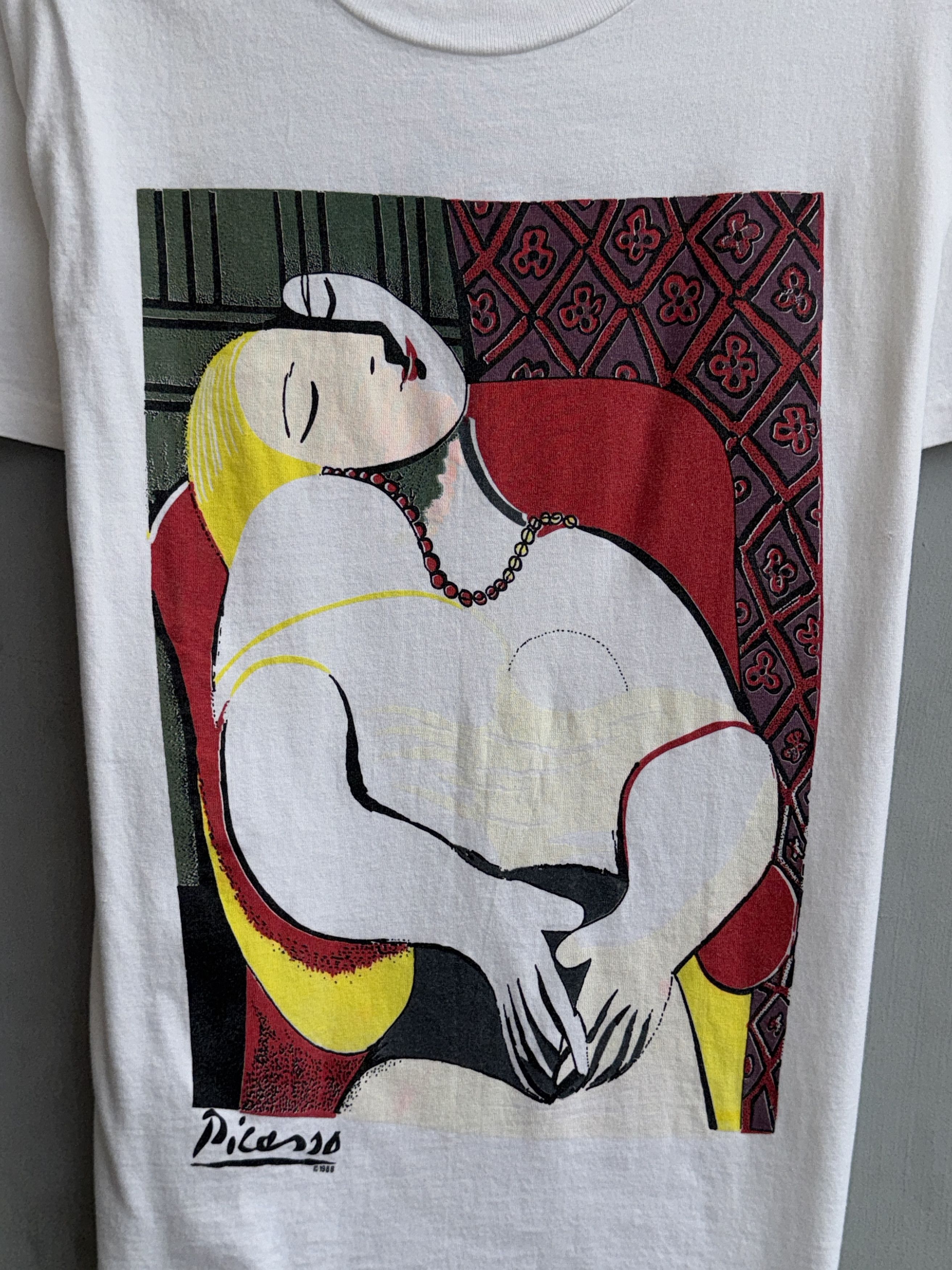 Vintage Picasso Le Reve 80s “The Dream” Art Vintage T-Shirt Size US M / EU 48-50 / 2 - 2 Thumbnail